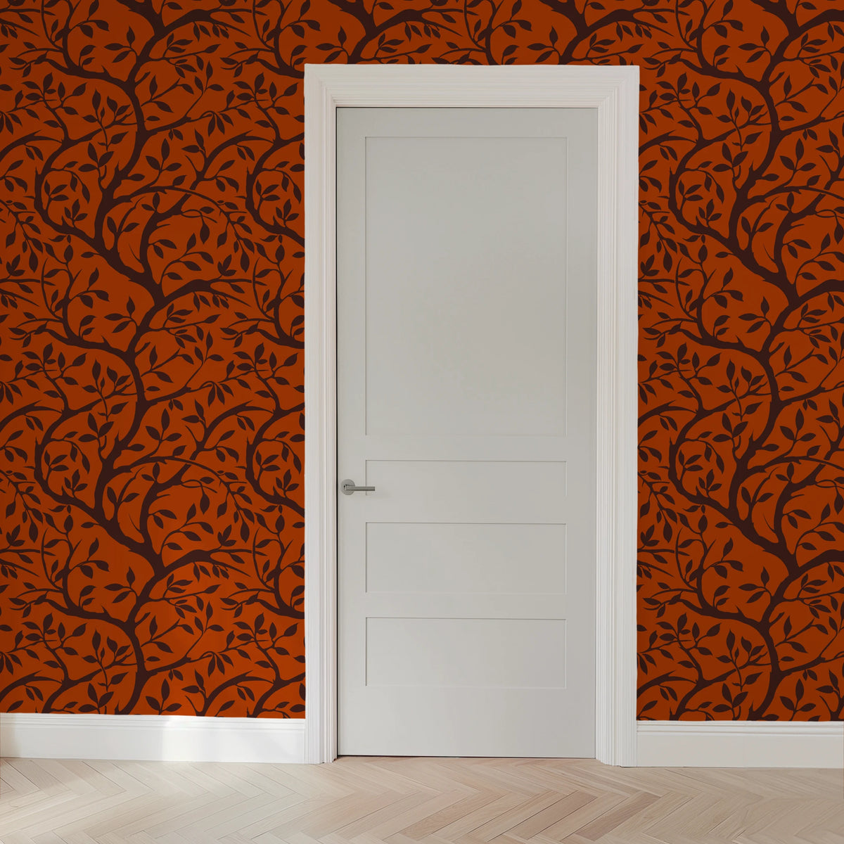 Winding Willow on Spiced Wallpaper
