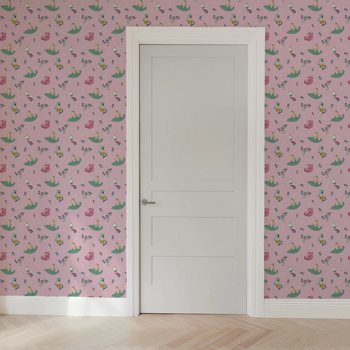 Disney Alice in Wonderland Pink Whimsy Wallpaper