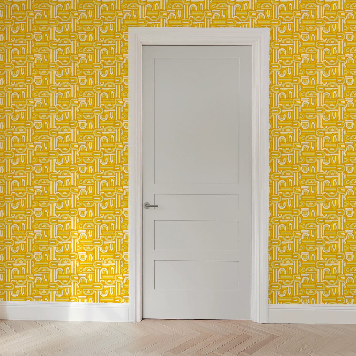 Hasbro Play-Doh Rainbow Arch on Yellow Wallpaper
