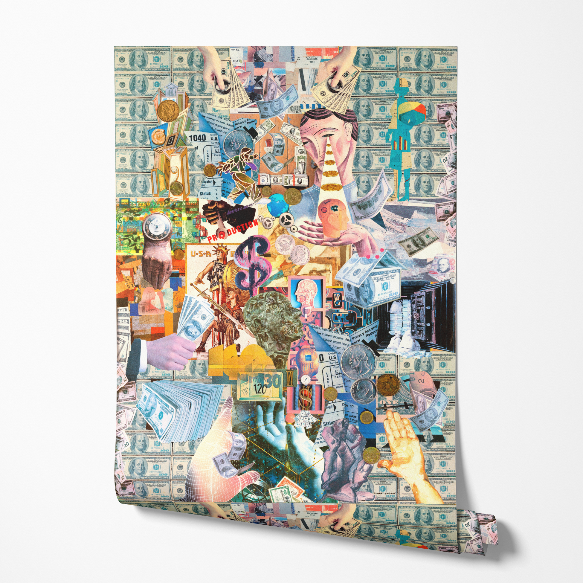 wallpaper roll mockup