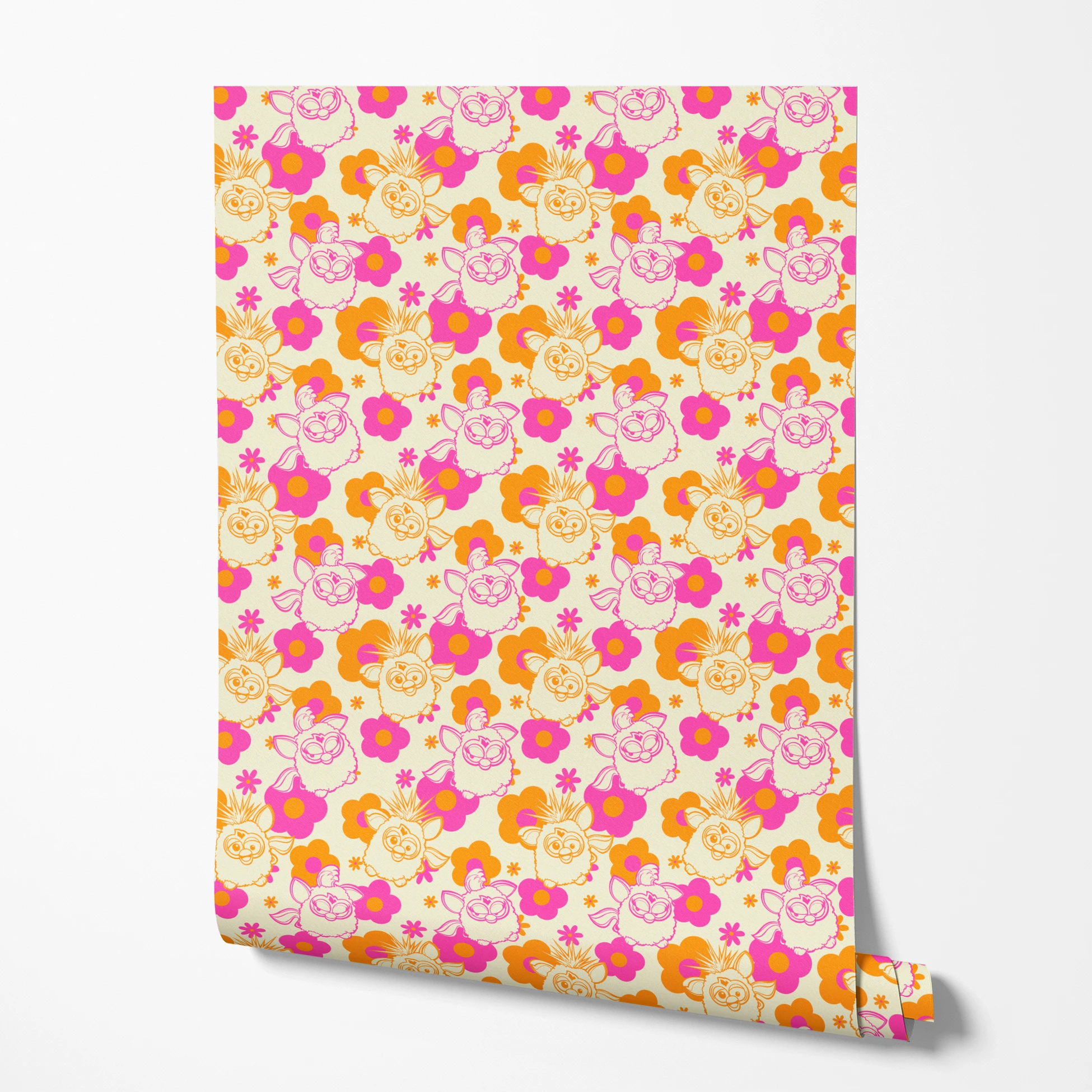 Hasbro Furby Flower Power on Citrus Wallpaper