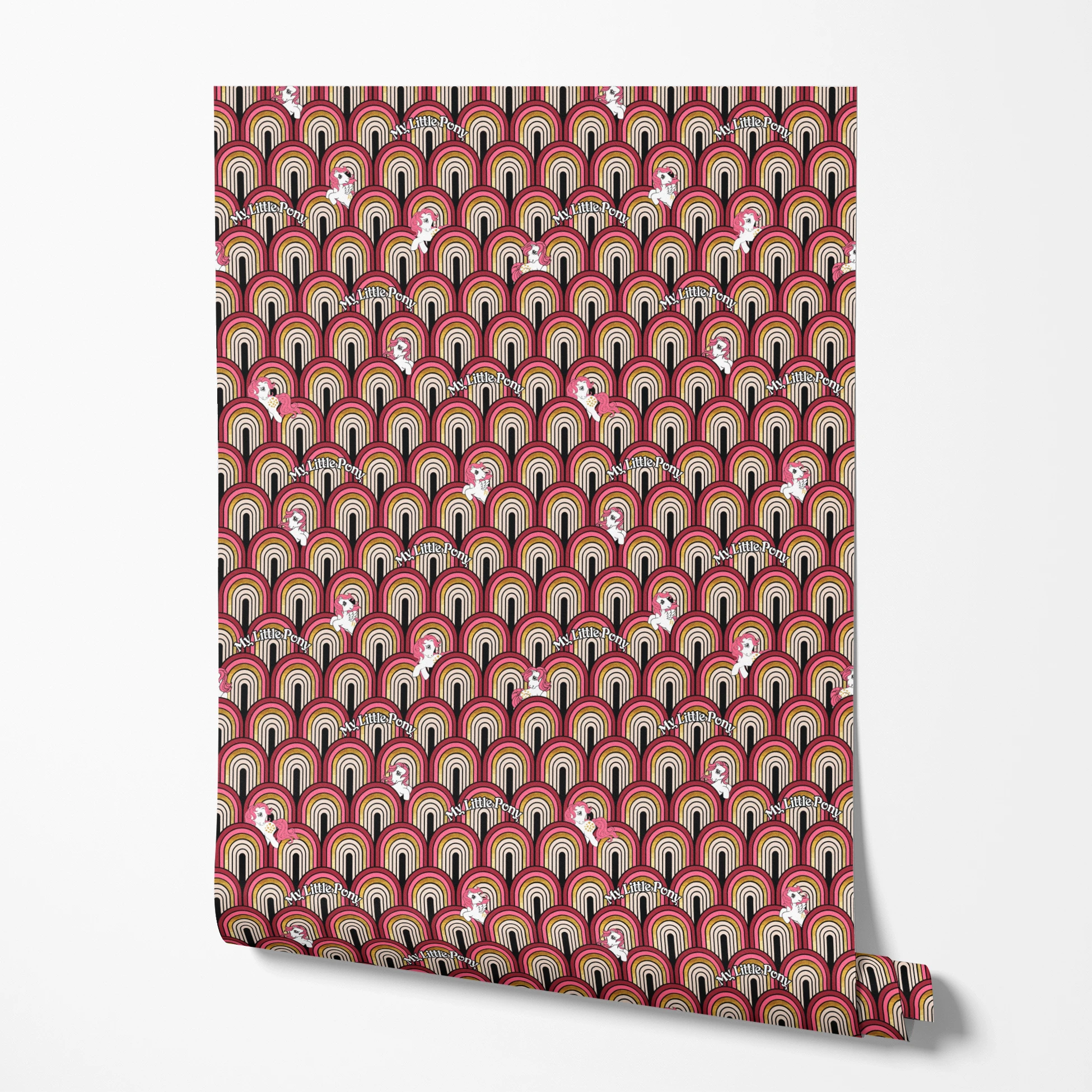 Hasbro My Little Pony Glitter Arches on Pink Wallpaper