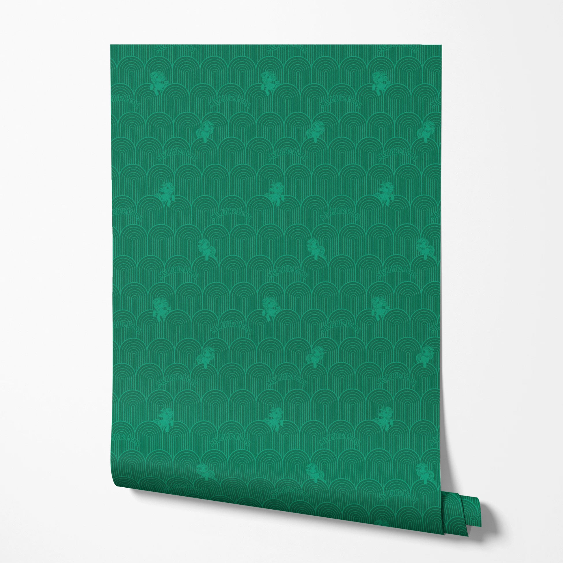 Hasbro My Little Pony Solid Arches on Green Wallpaper
