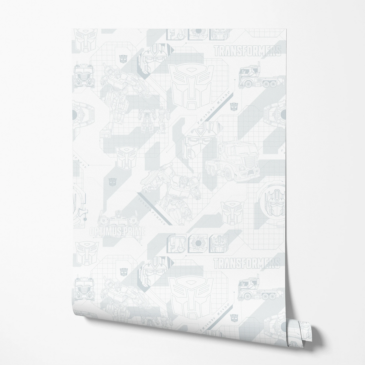 Hasbro Transformers Optimus Prime Graphics on White Wallpaper