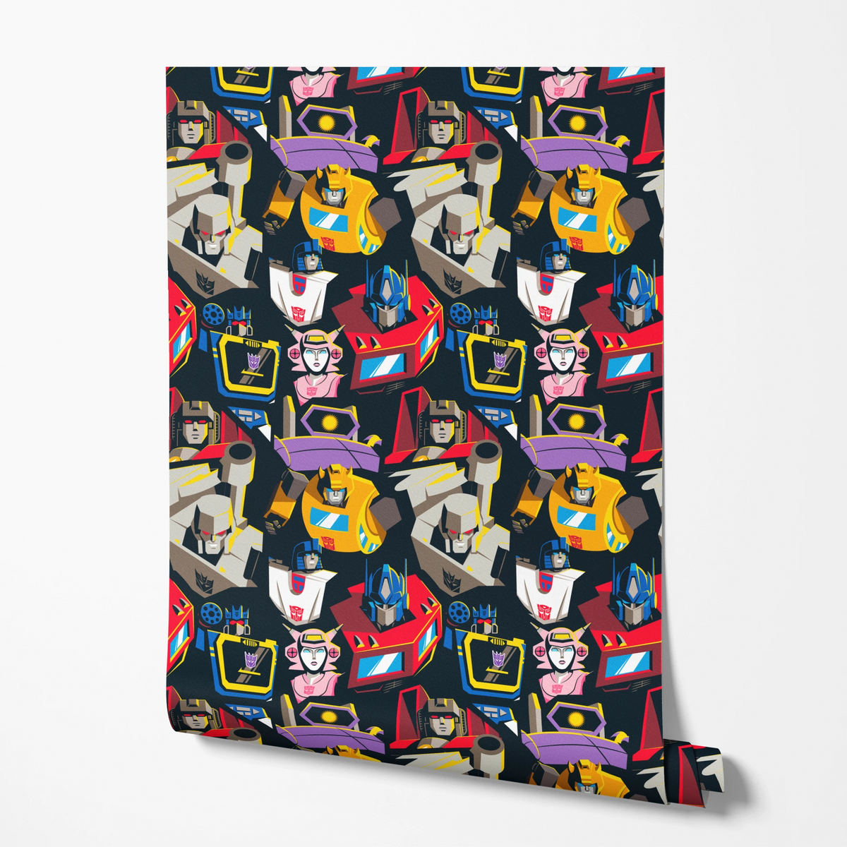 Hasbro Transformers Retro Pop Art Collage Wallpaper