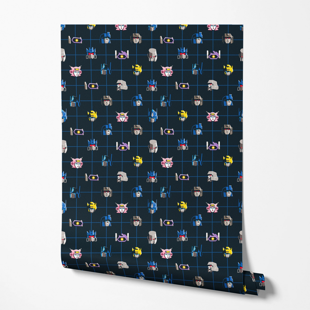 Hasbro Transformers Grid Pattern on Black Wallpaper
