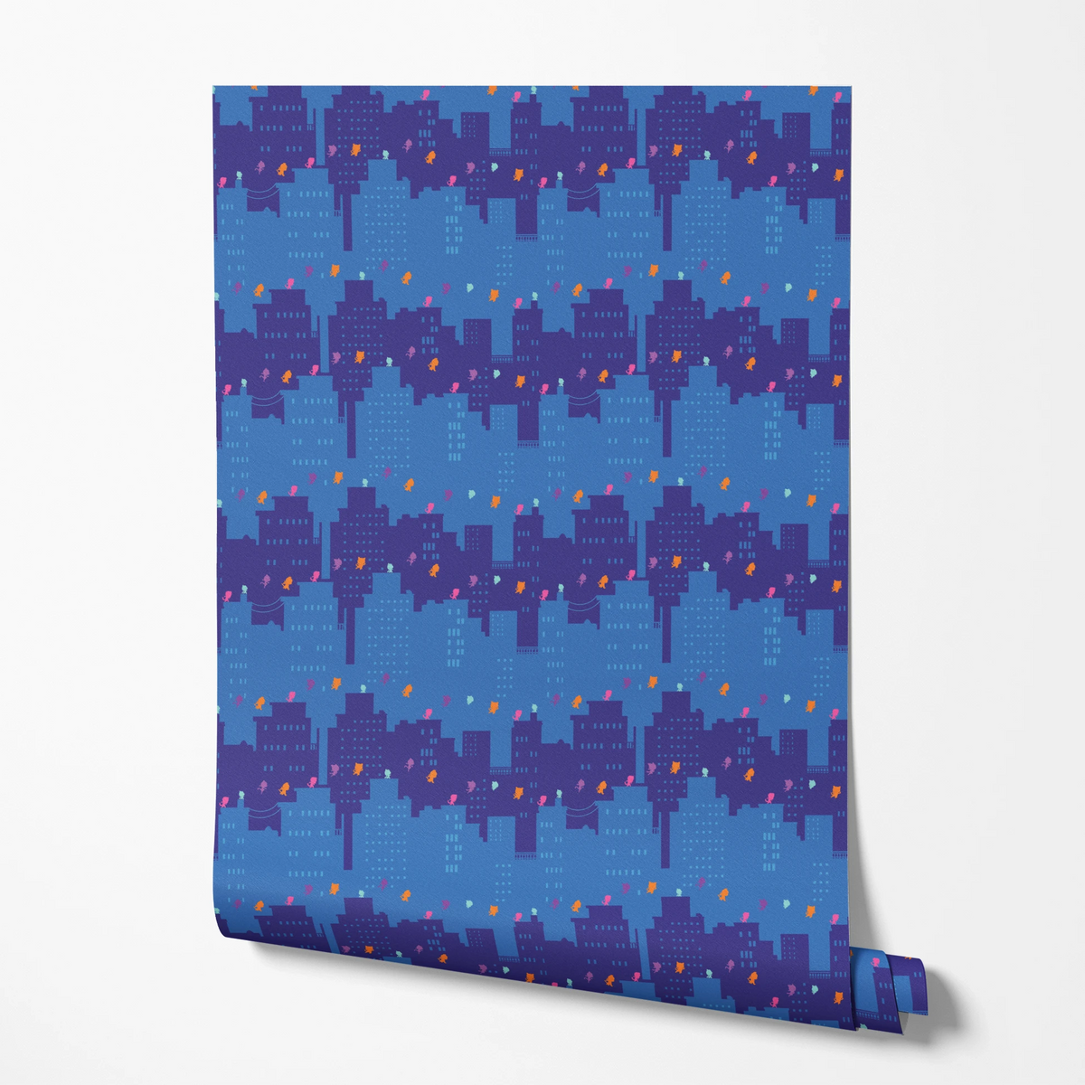Disney Jr's. SuperKitties Super Skyline on Blue Wallpaper
