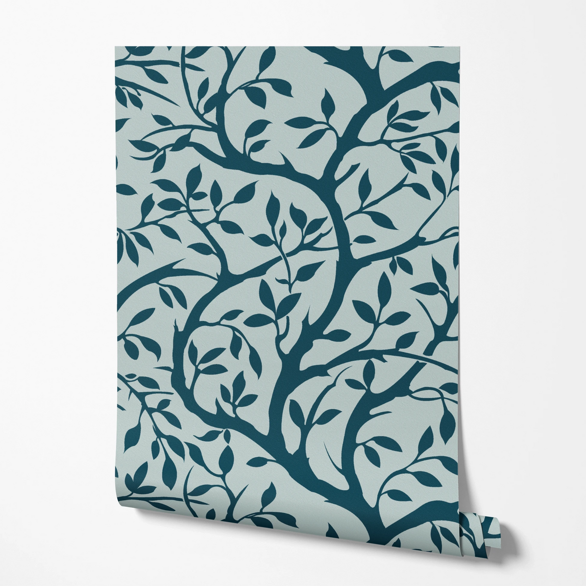Winding Willow on Dense Fog Wallpaper