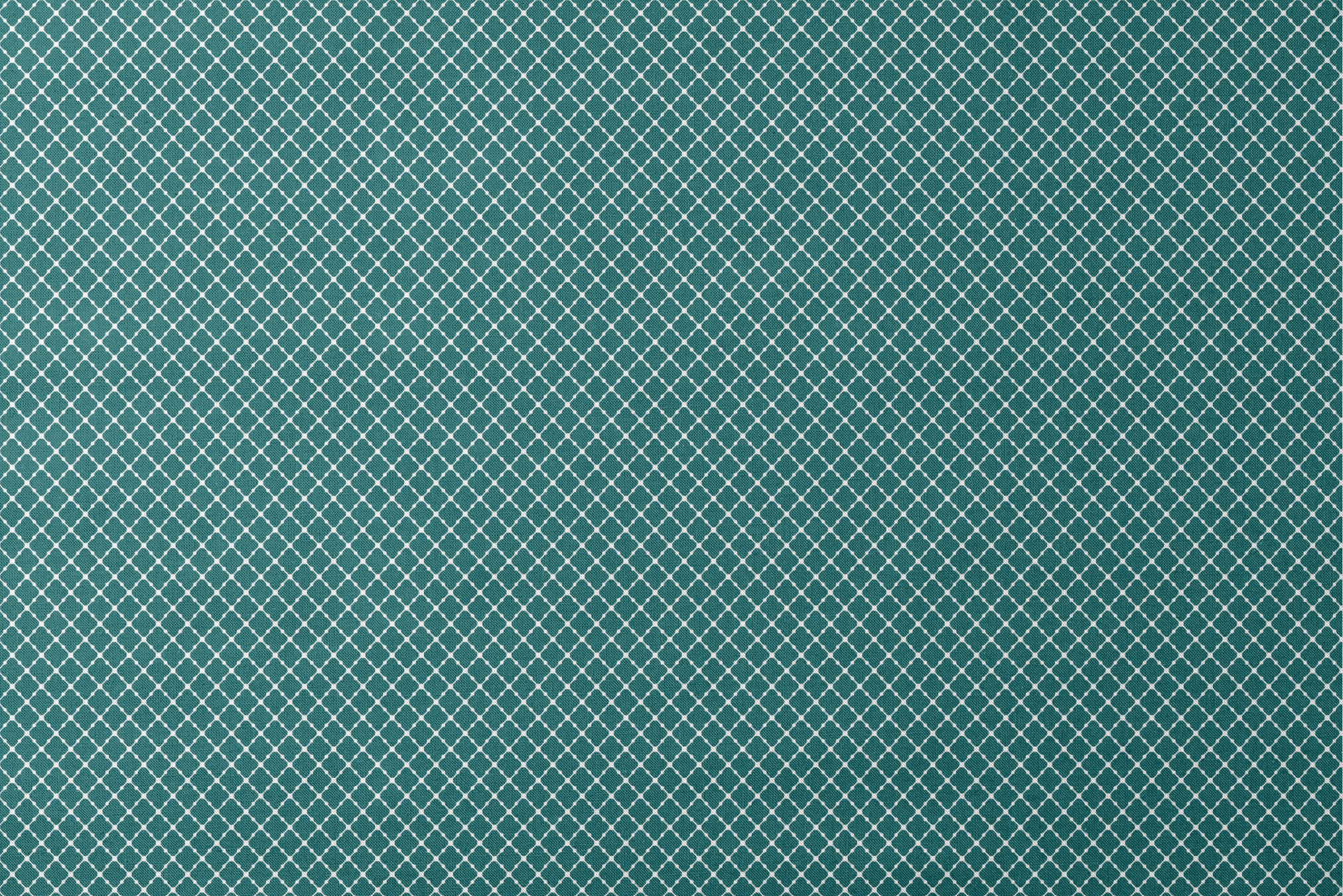 Dark teal quatrefoil pattern with white lattice outlines on a geometric background designs flat mockup