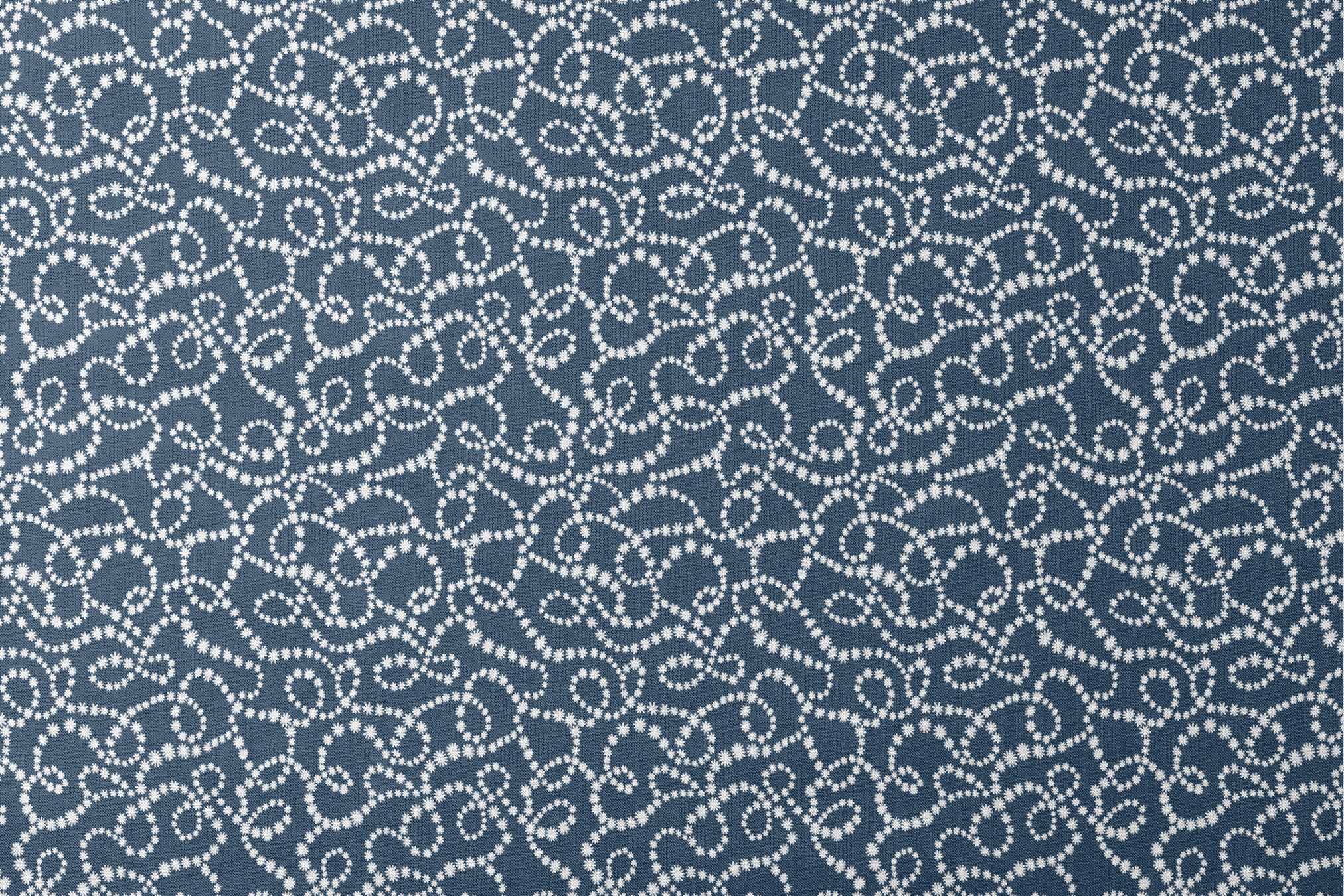Navy blue background with swirling white dotted patterns creating circular and flowing designs designs flat mockup