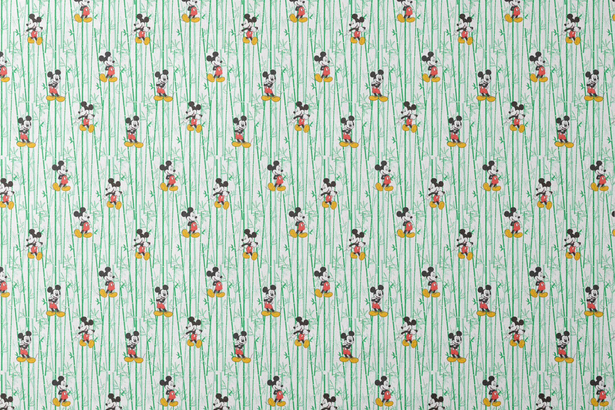 Cartoon mouse character pattern on white background with green vertical stripes designs flat mockup