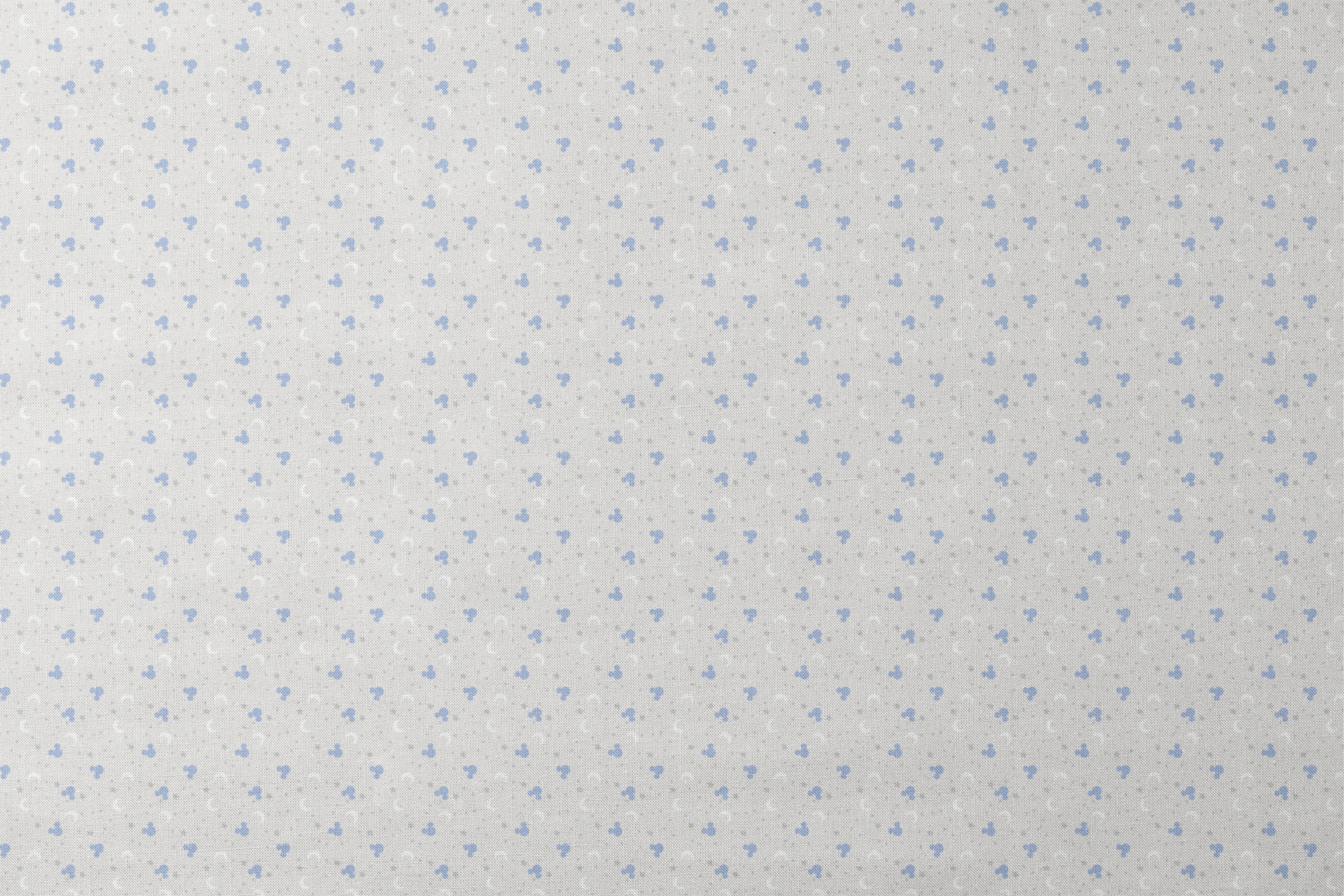 Blue Mickey Mouse silhouettes with white moons and gray stars on light gray background designs flat mockup