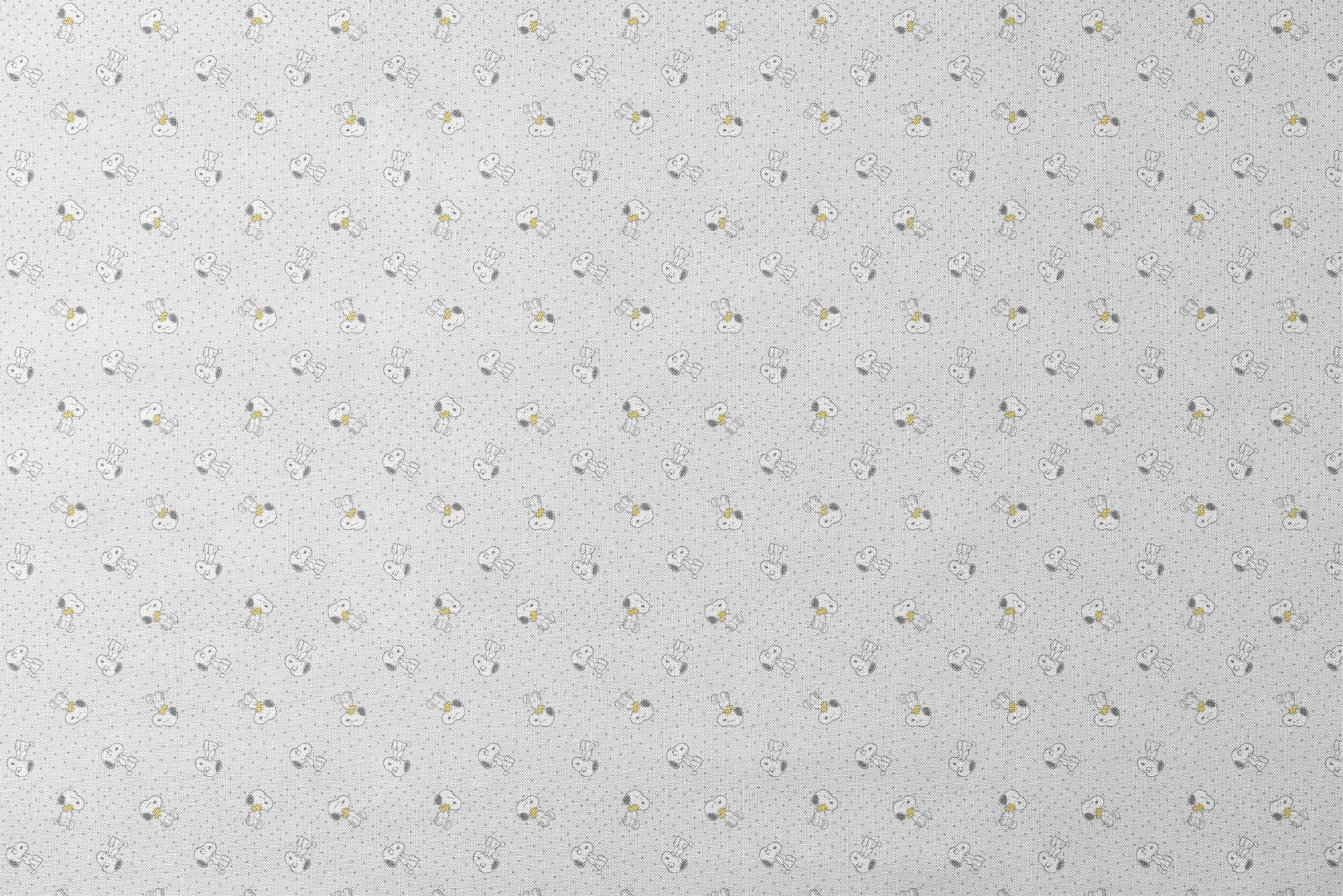 Snoopy and Woodstock on polka dot background in a repeating pattern designs flat mockup