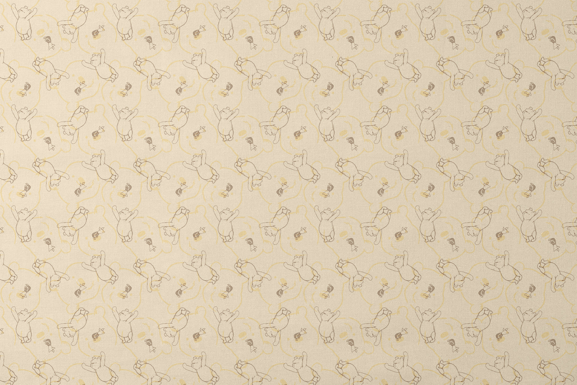 Sketched bear illustrations in various playful poses on a light beige background pattern designs flat mockup