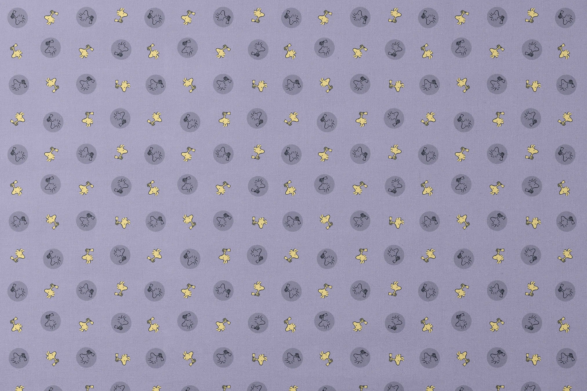 Woodstock alternating with gray circular silhouettes on purple background designs flat mockup