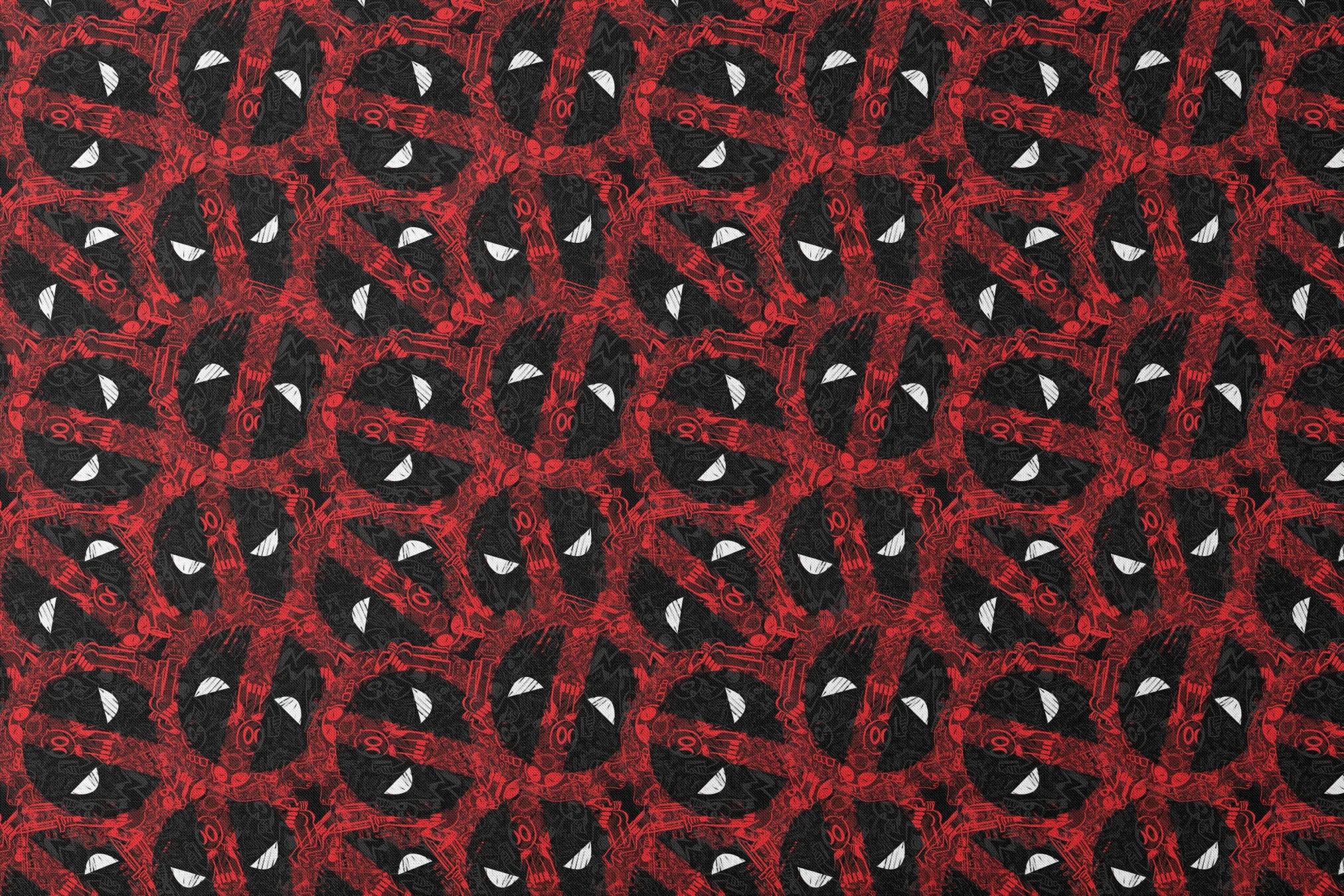 Abstract pattern of red and black chaotic lines with white triangular shapes scattered throughout the design designs flat mockup