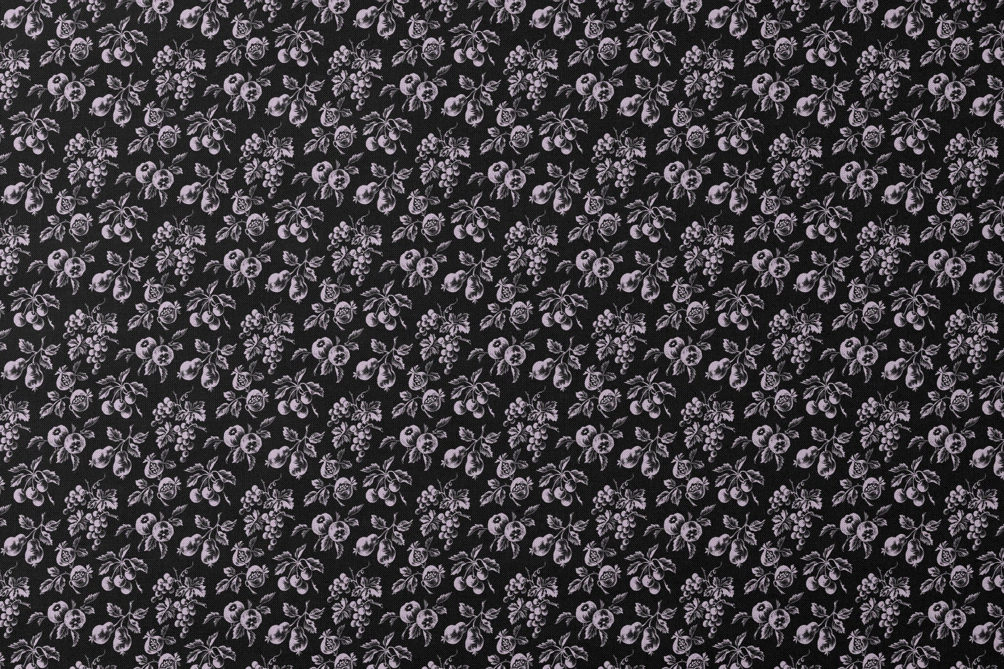 Elegant monochrome floral pattern with delicate white flowers scattered on a black background designs flat mockup