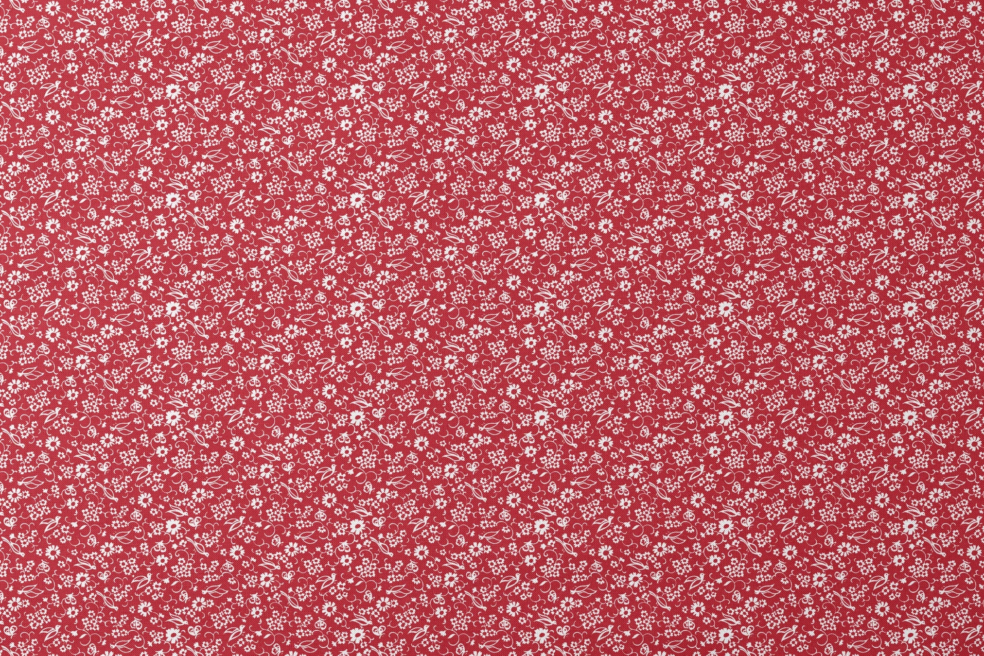 White floral and bird silhouette pattern on a bright red background. designs flat mockup