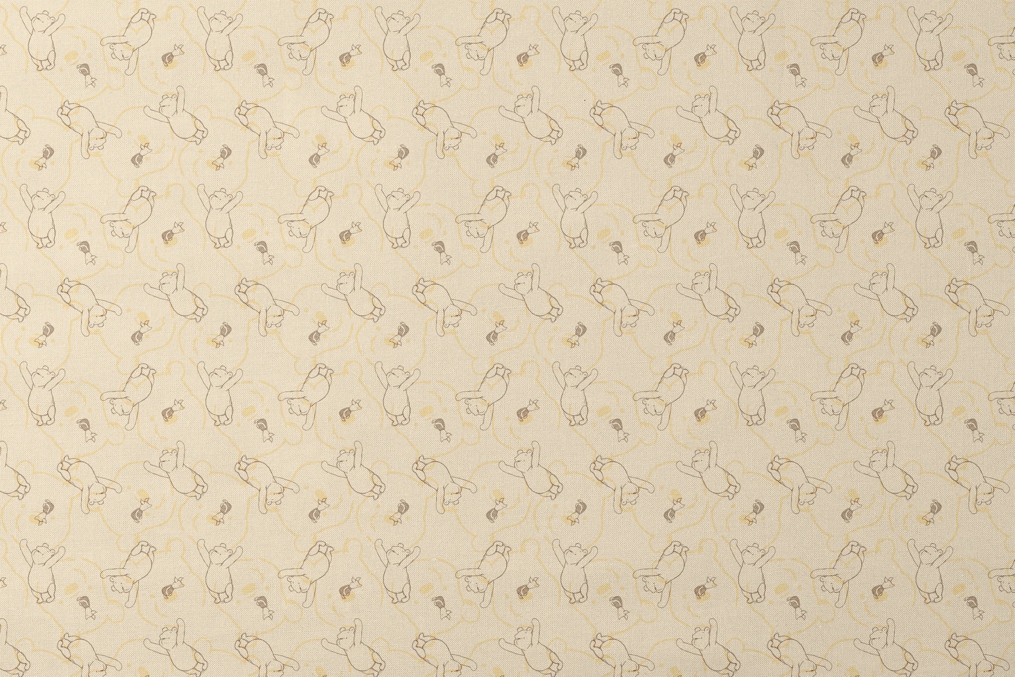 Sketched bear illustrations in various playful poses on a light beige background pattern designs flat mockup