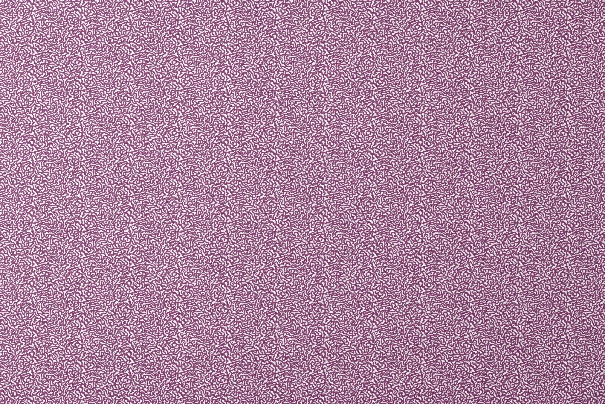 Purple squiggly maze-like pattern on white background with organic swirling lines designs flat mockup
