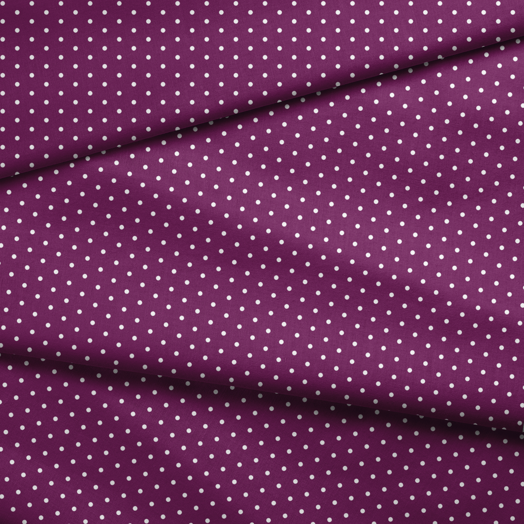 Two white circles on a purple background fabric fold mockup