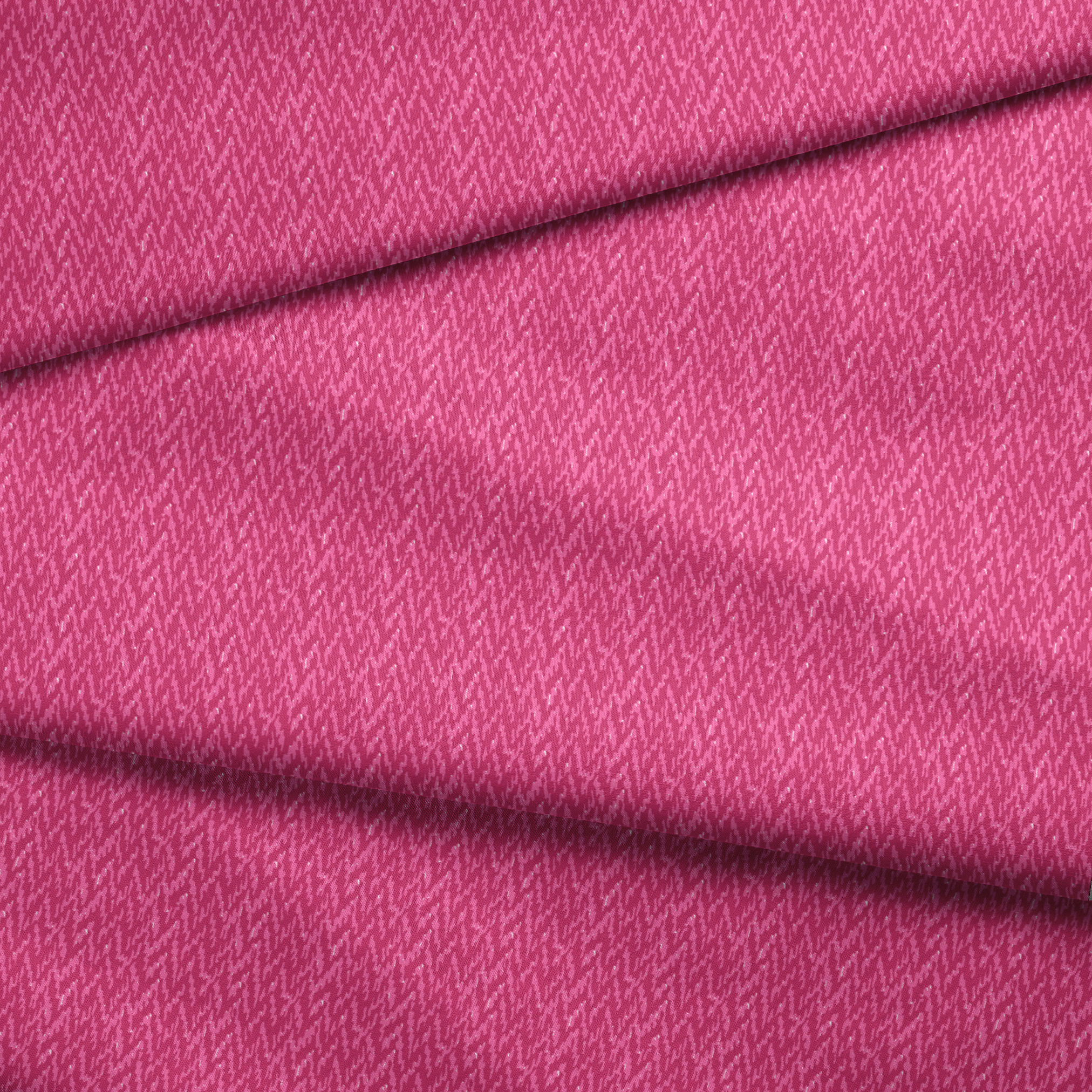 Pink abstract pattern with vertical wavy brushstrokes in varying shades of magenta and light pink fabric fold mockup