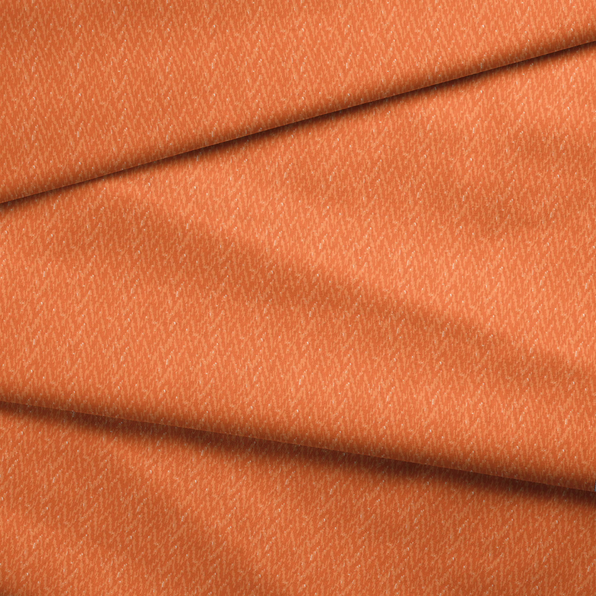 Orange textured background with vertical brushstroke pattern in varying shades of terracotta fabric fold mockup