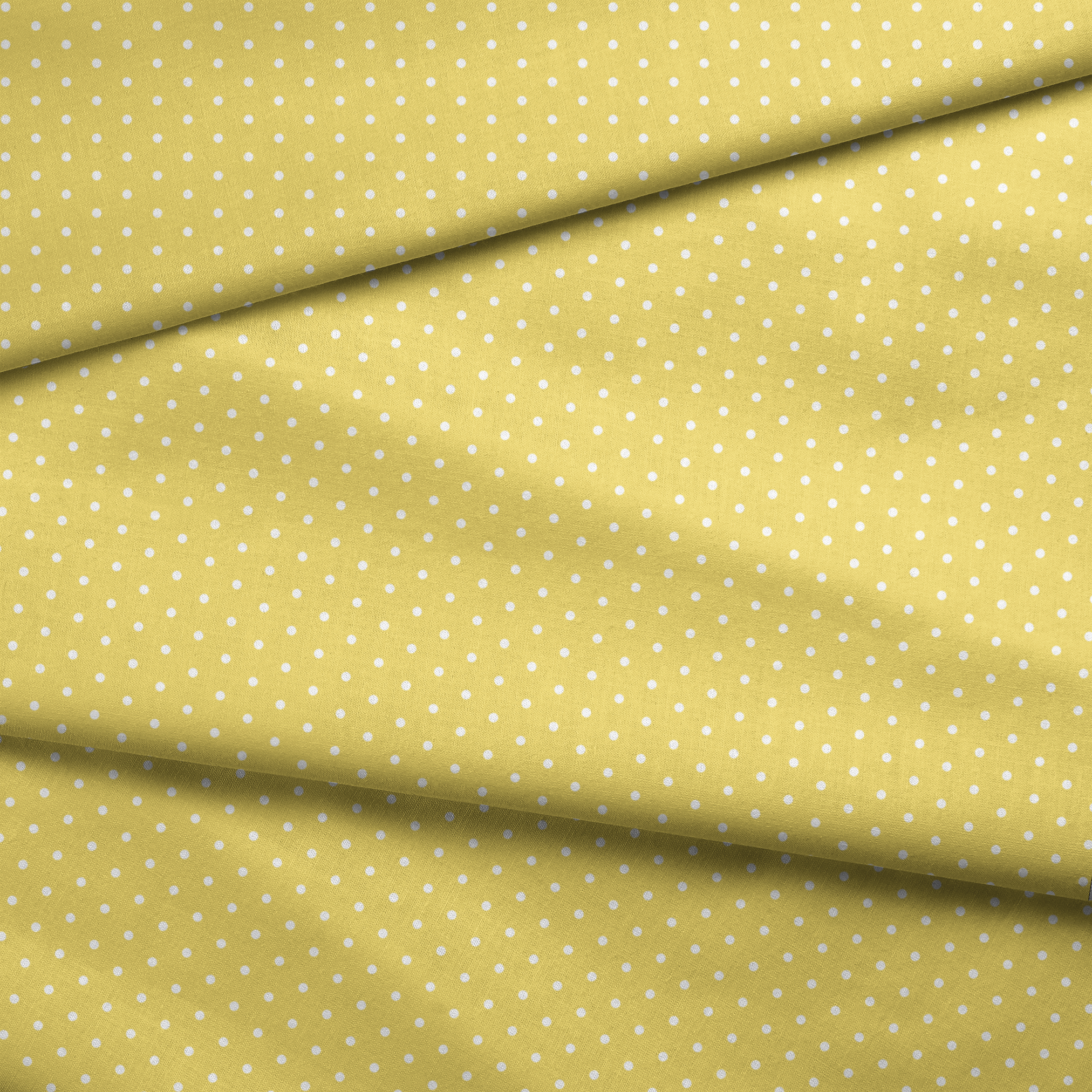 Yellow background with white circles. fabric fold mockup