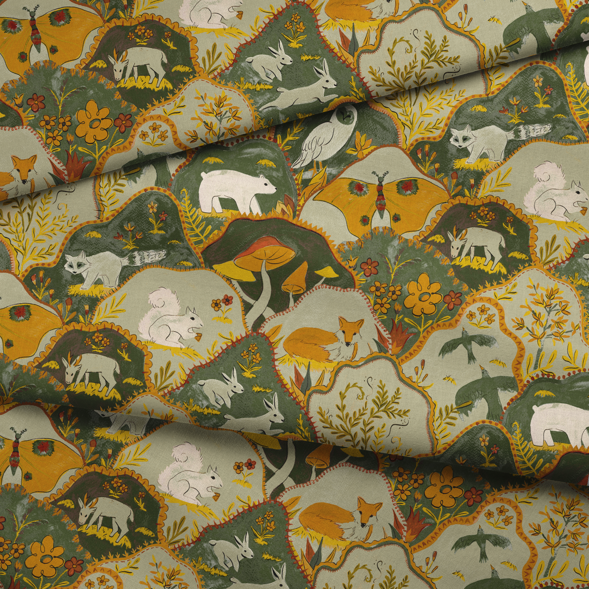  fabric fold mockup