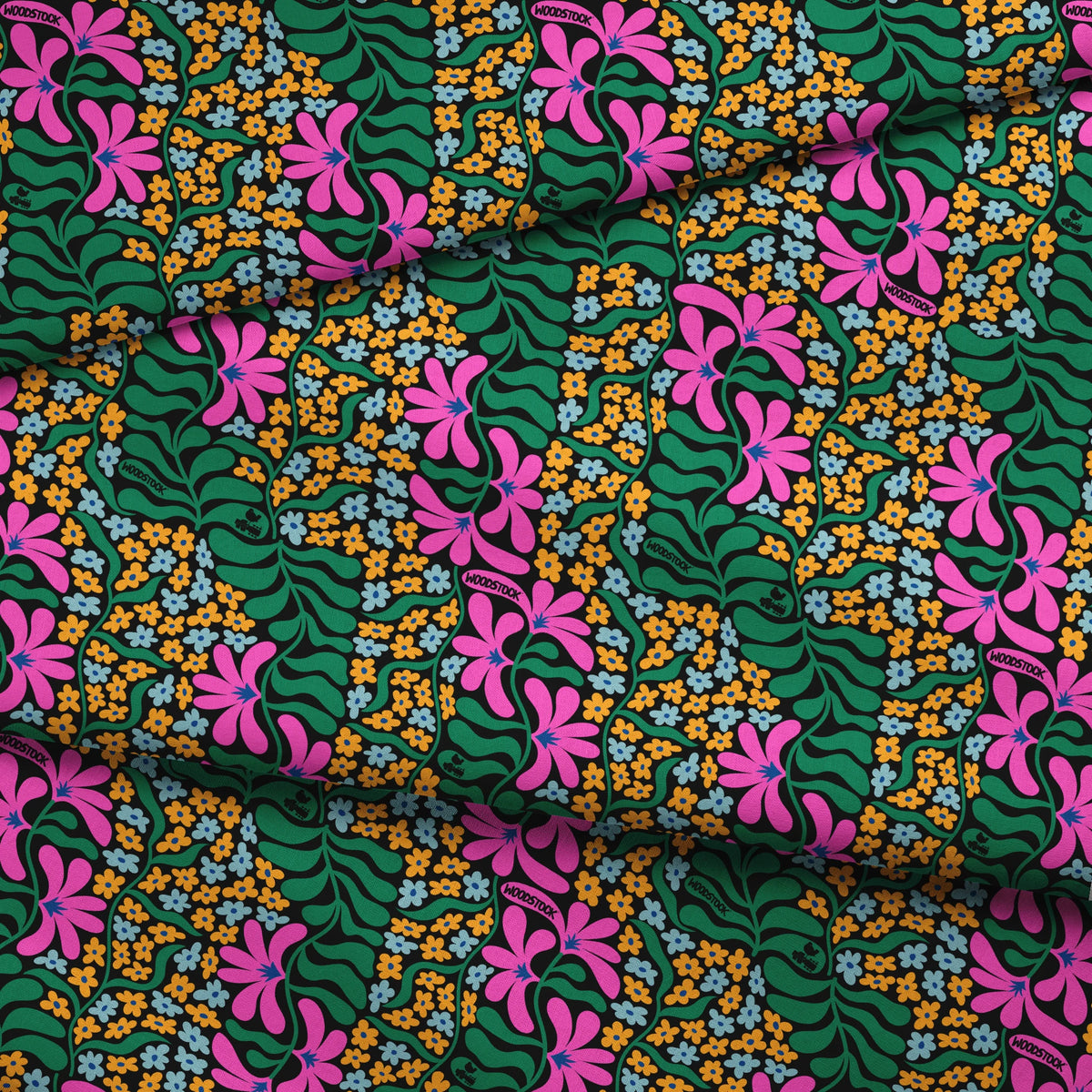 Woodstock Florals in Pink & Green Fabric