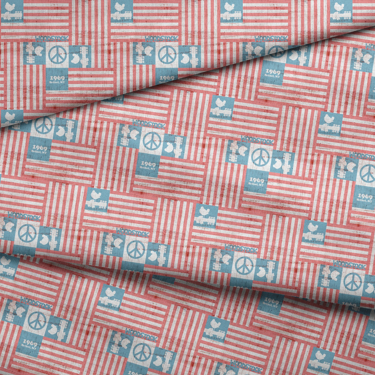 Woodstock Americana Flags Fabric