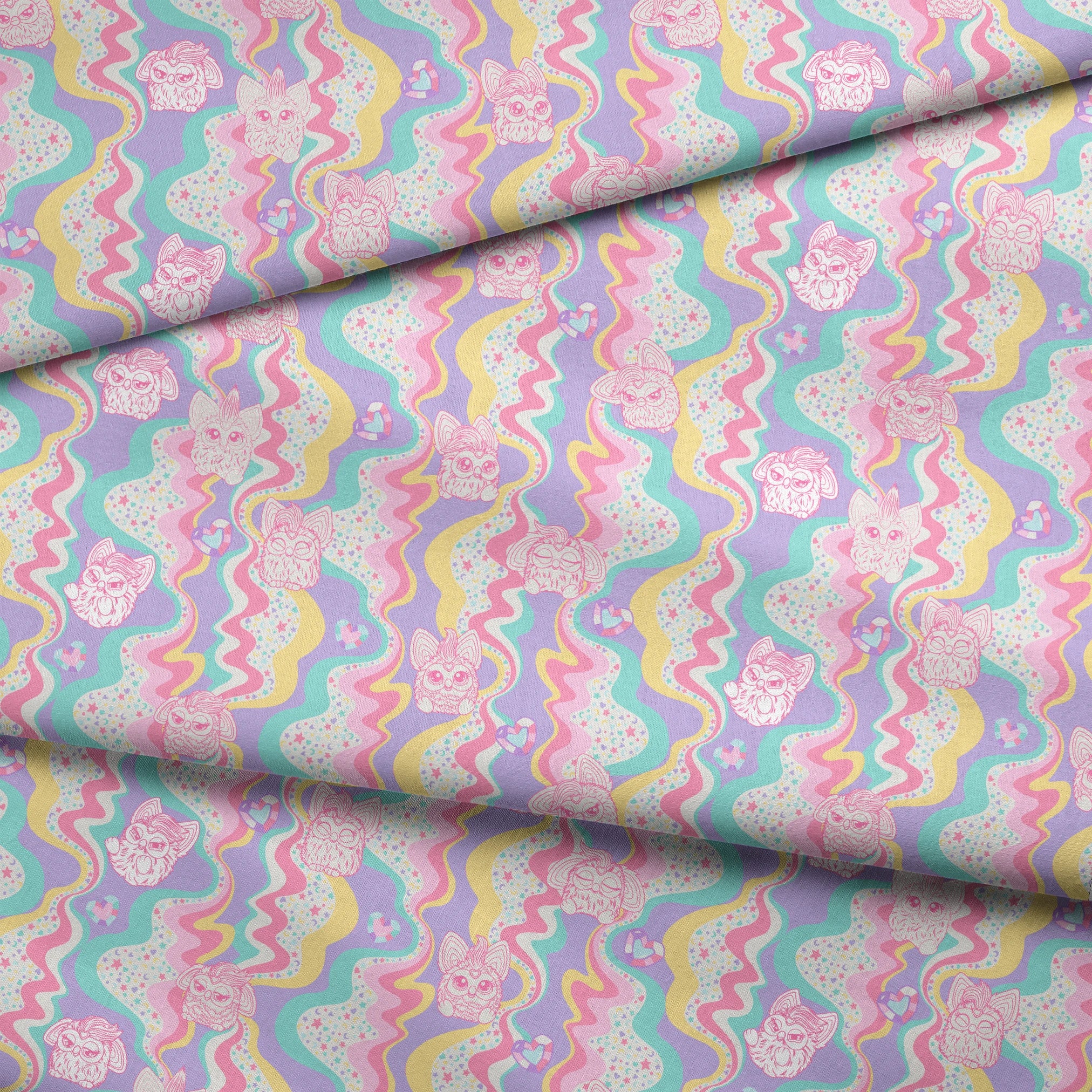 Hasbro Furby Rainbow Squiggles Fabric