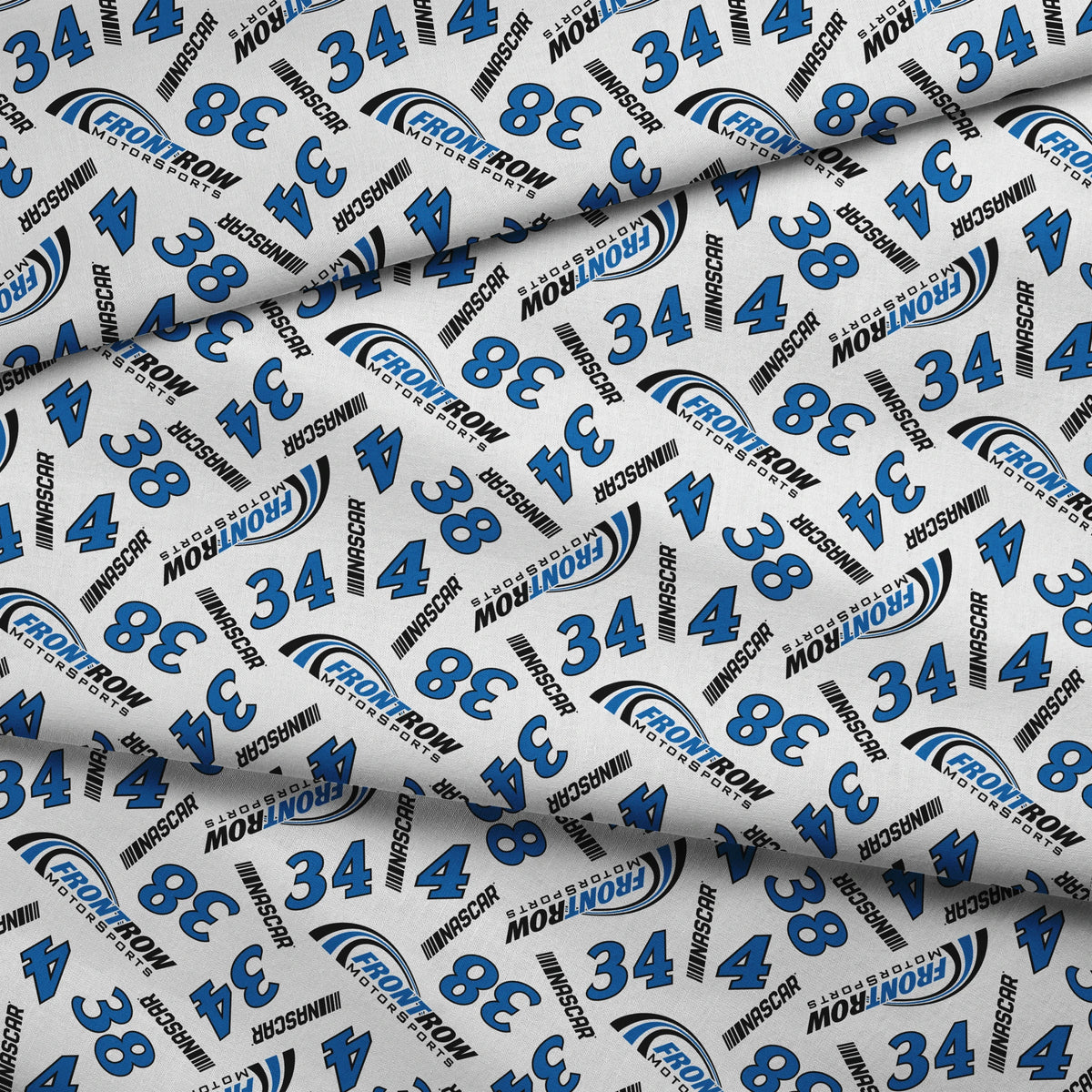 NASCAR® Front Row Motorsports Toss on White Fabric
