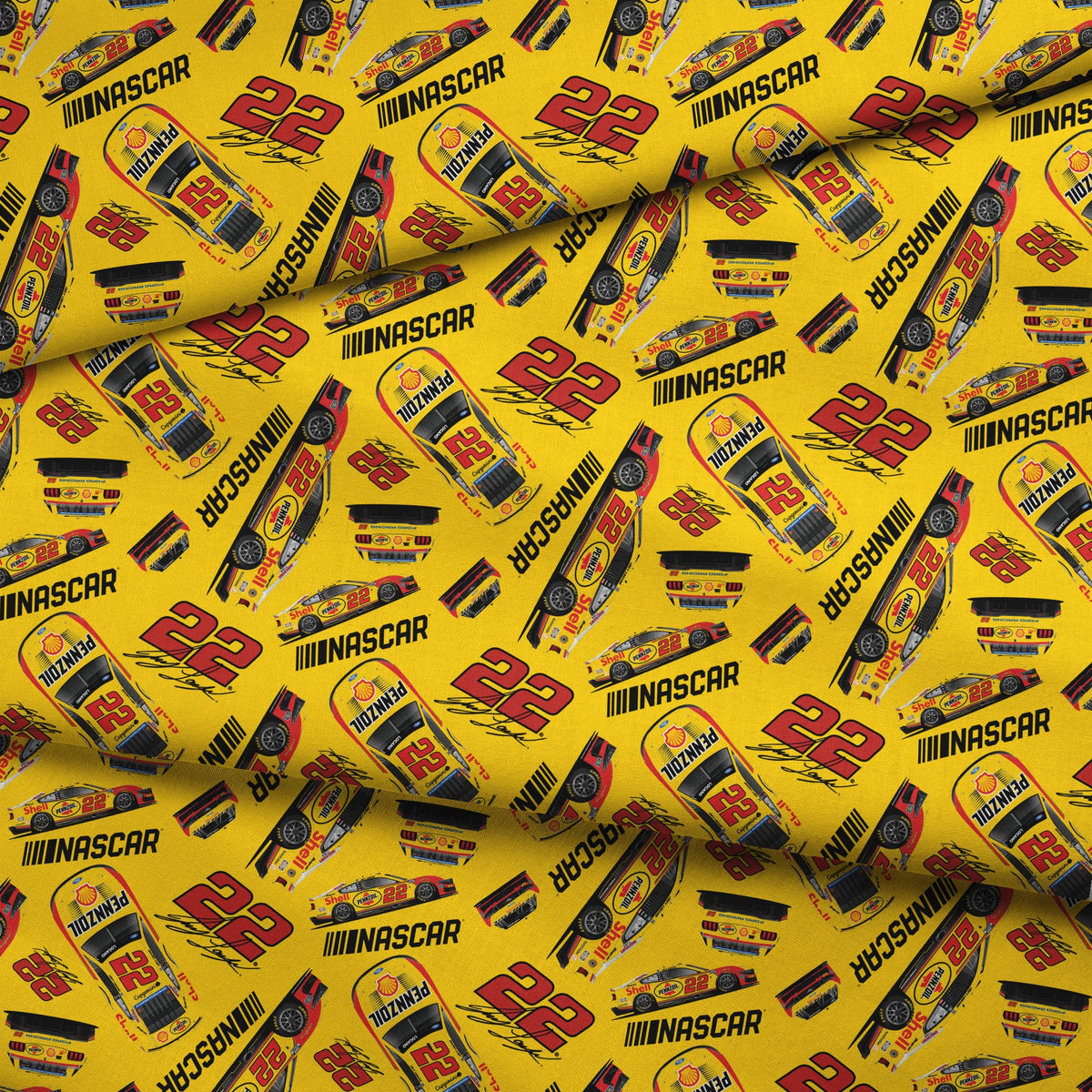 NASCAR® Joey Logano Toss on Yellow Fabric
