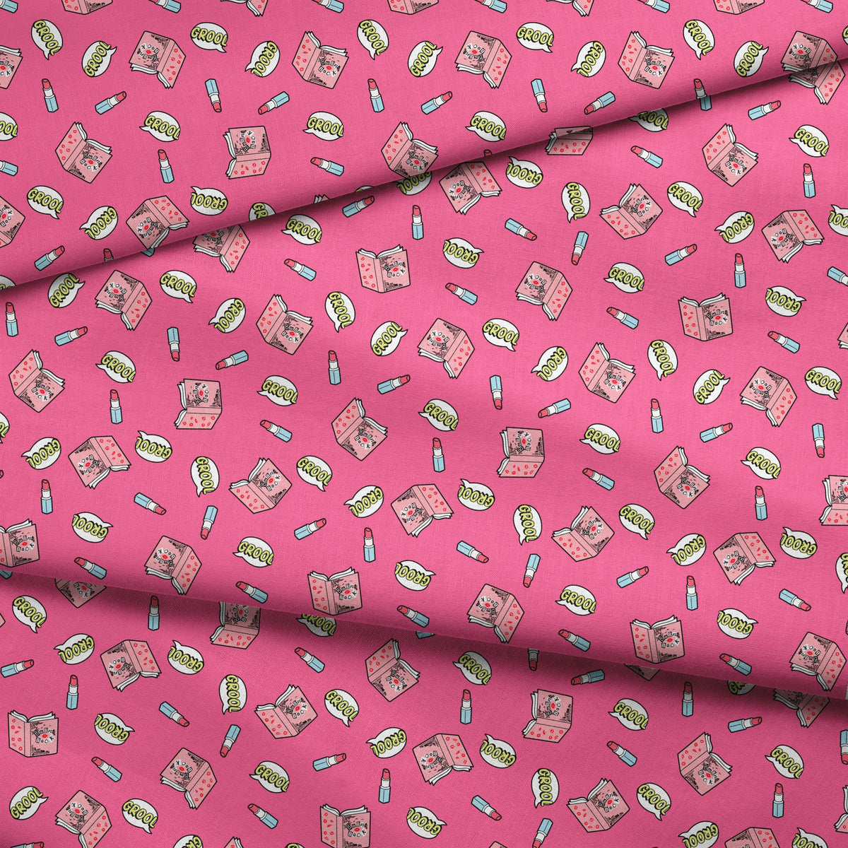 Paramount Mean Girls  Grool Burn Book on Pink Fabric