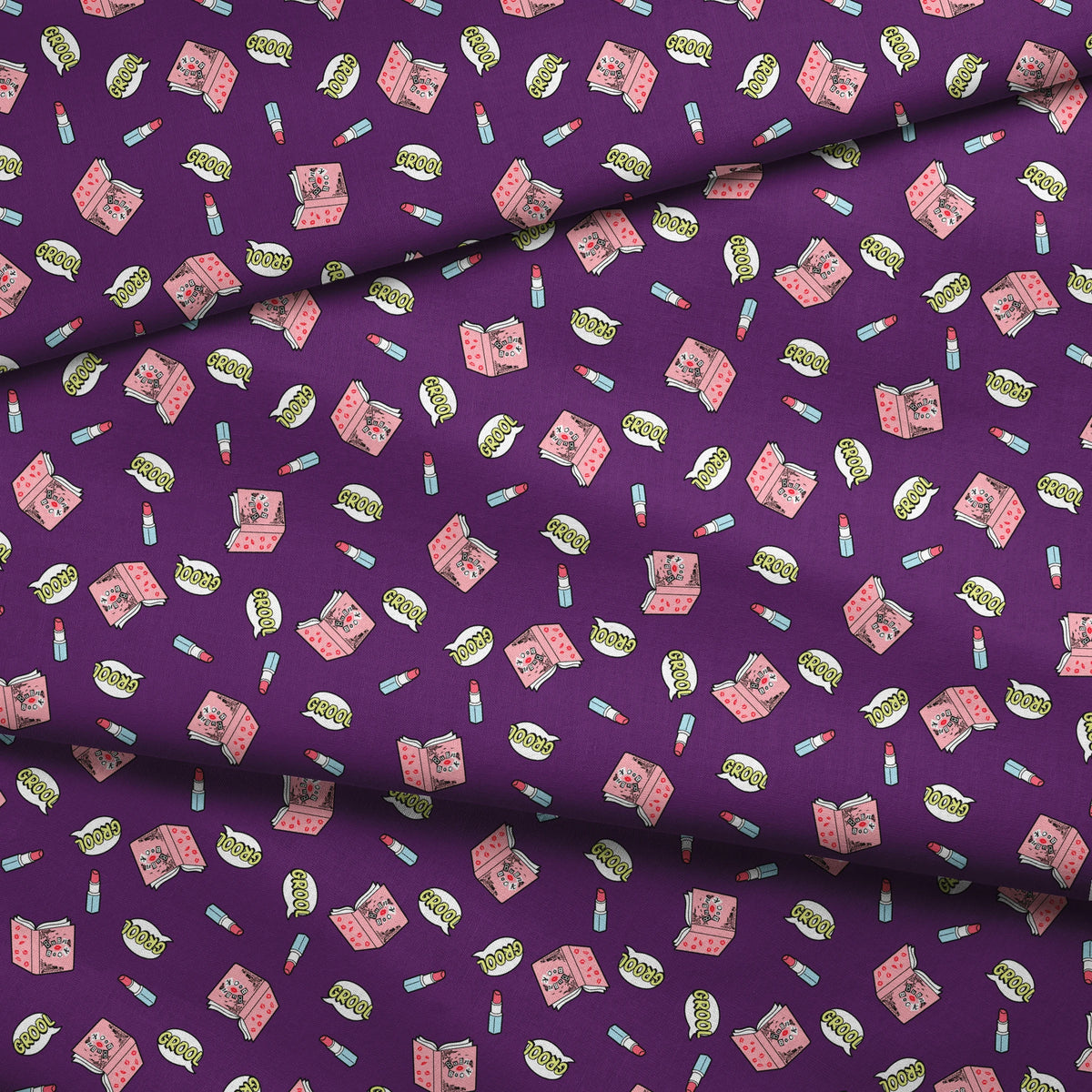 Paramount Mean Girls  Grool Burn Book on Purple Fabric