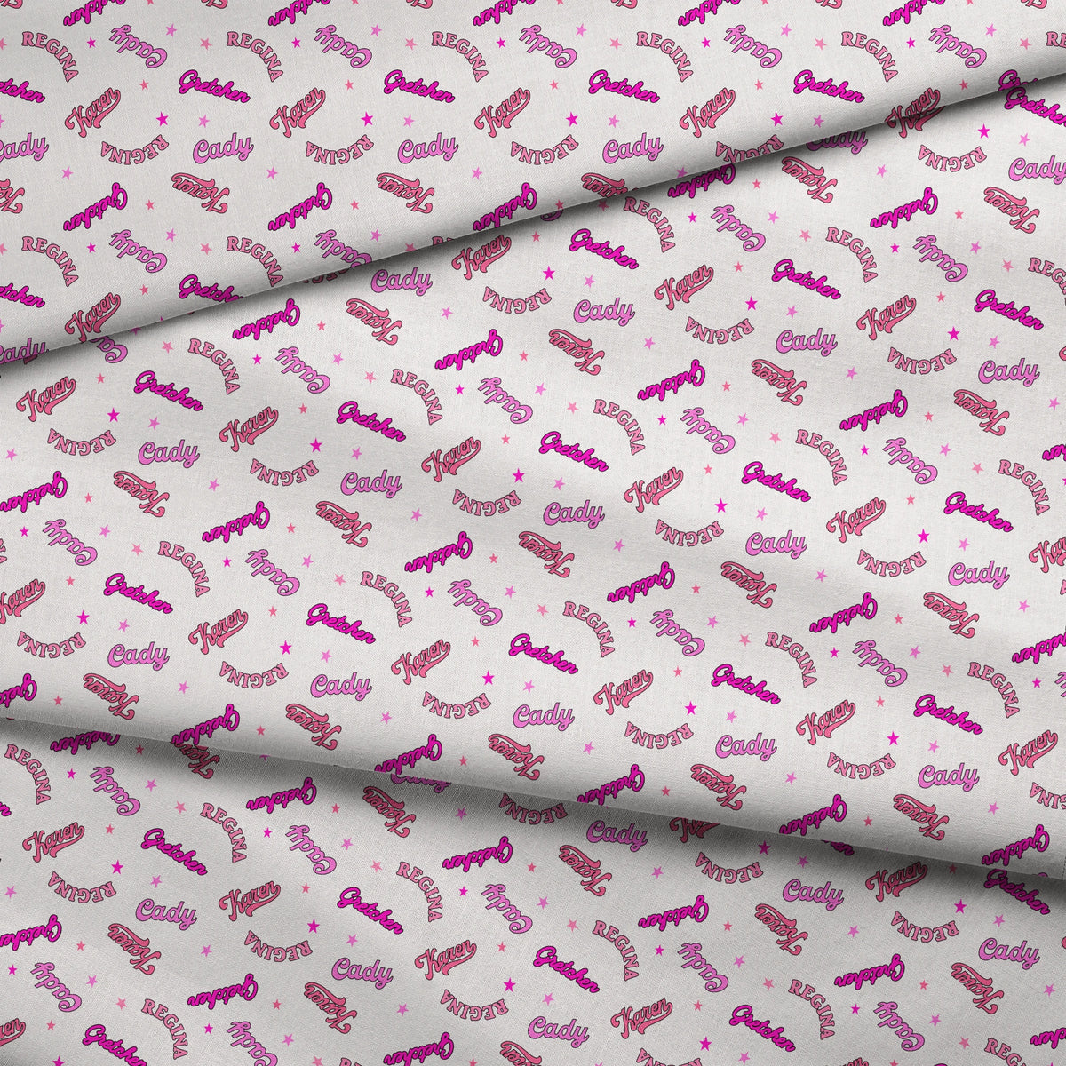 Paramount Mean Girls  Plastics Name Toss on White Fabric