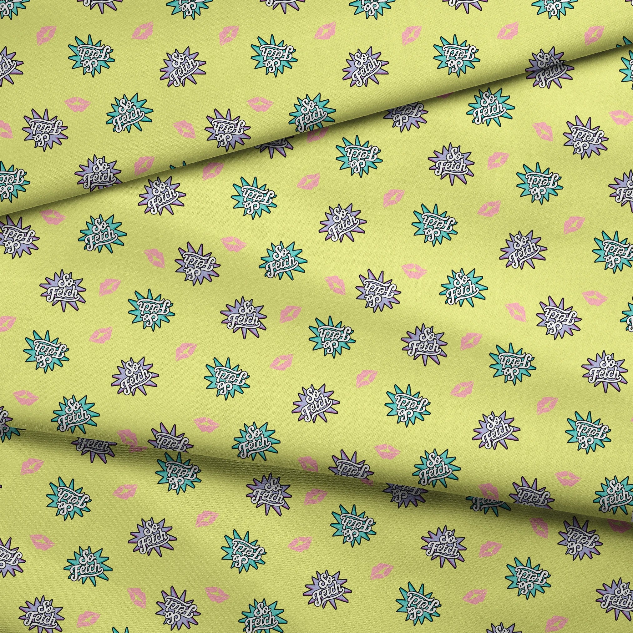 Paramount Mean Girls  So Fetch on Yellow Fabric