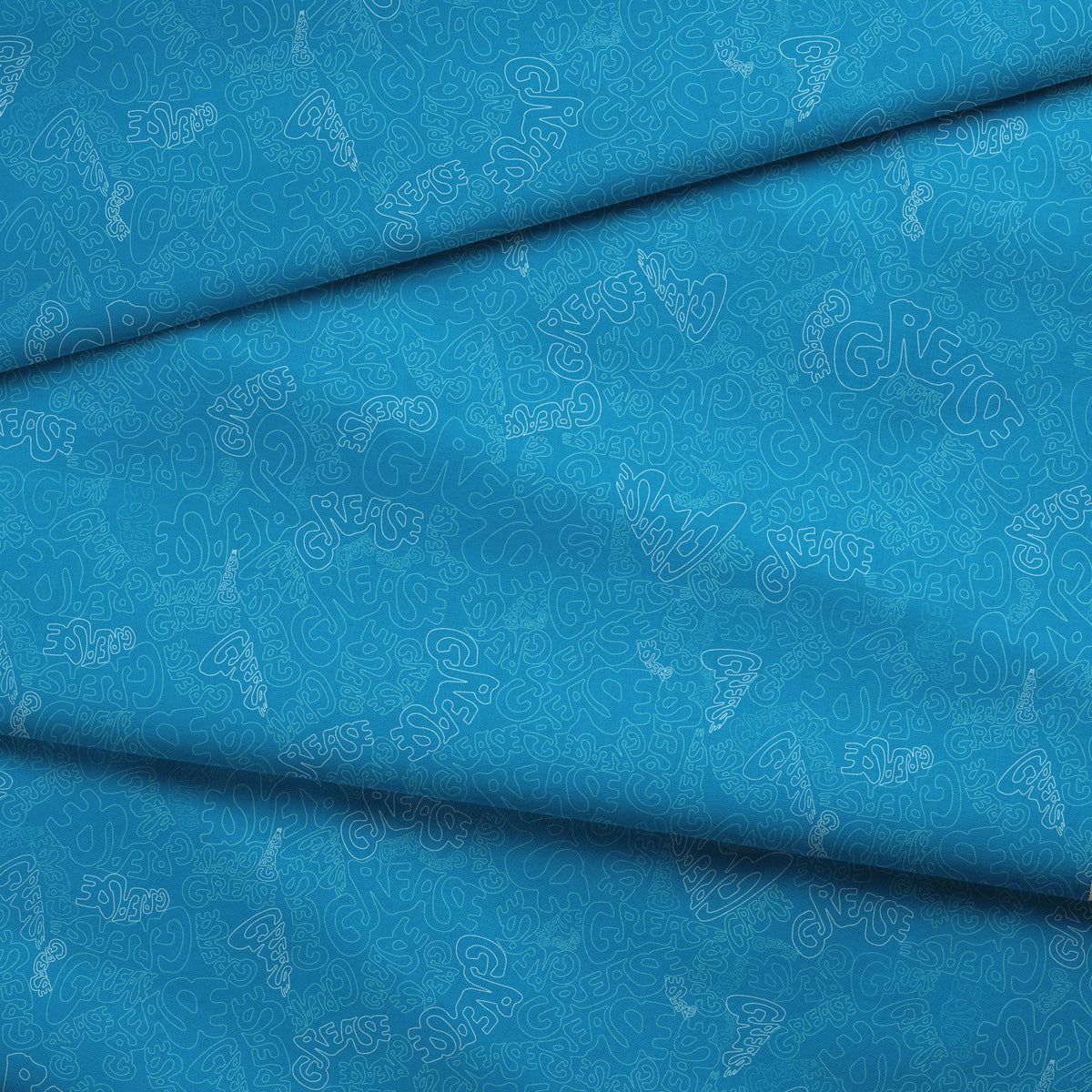 Paramount Grease  Title Toss on Blue Fabric