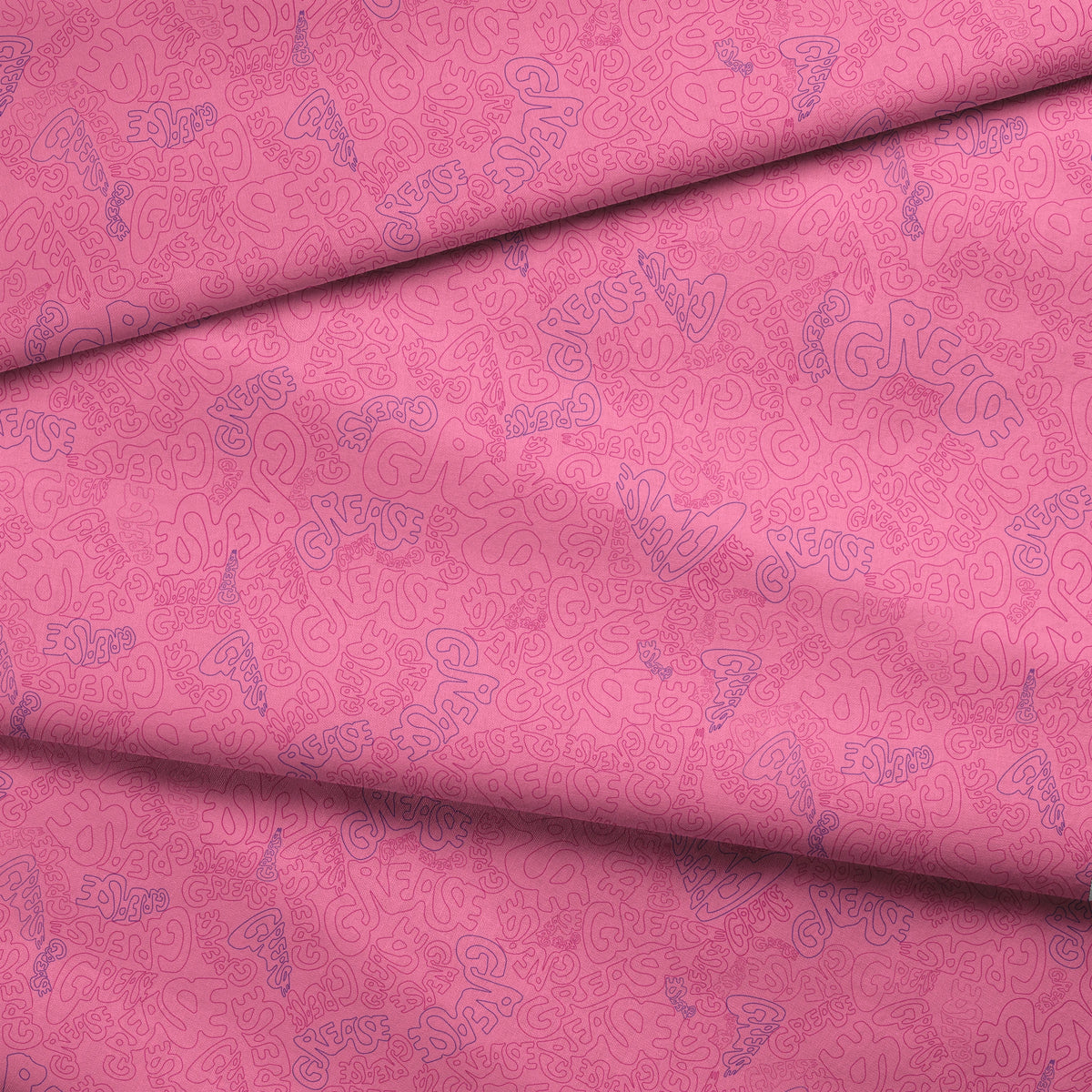 Paramount Grease  Title Toss on Pink Fabric