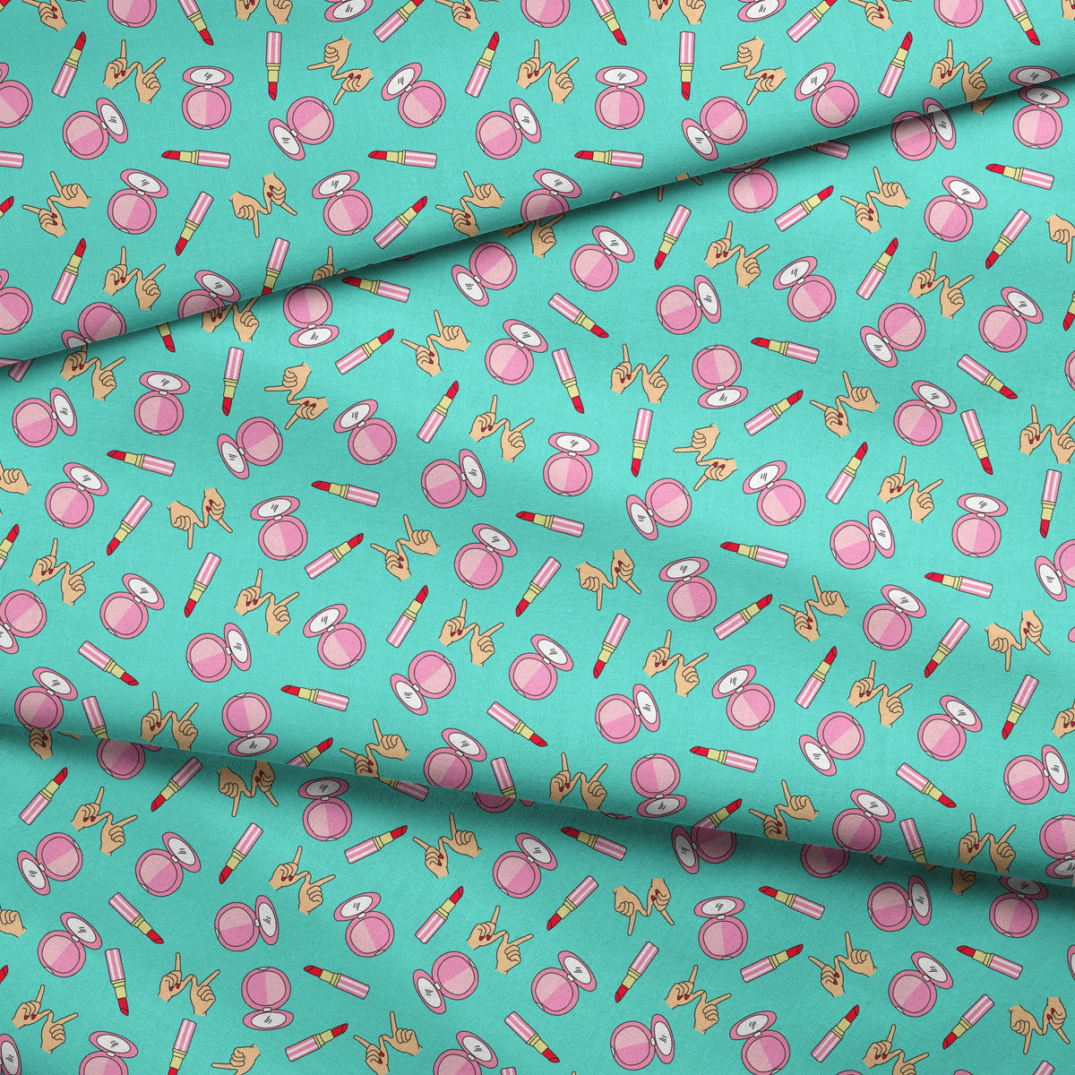 Paramount Clueless  Whatever! on Teal Fabric