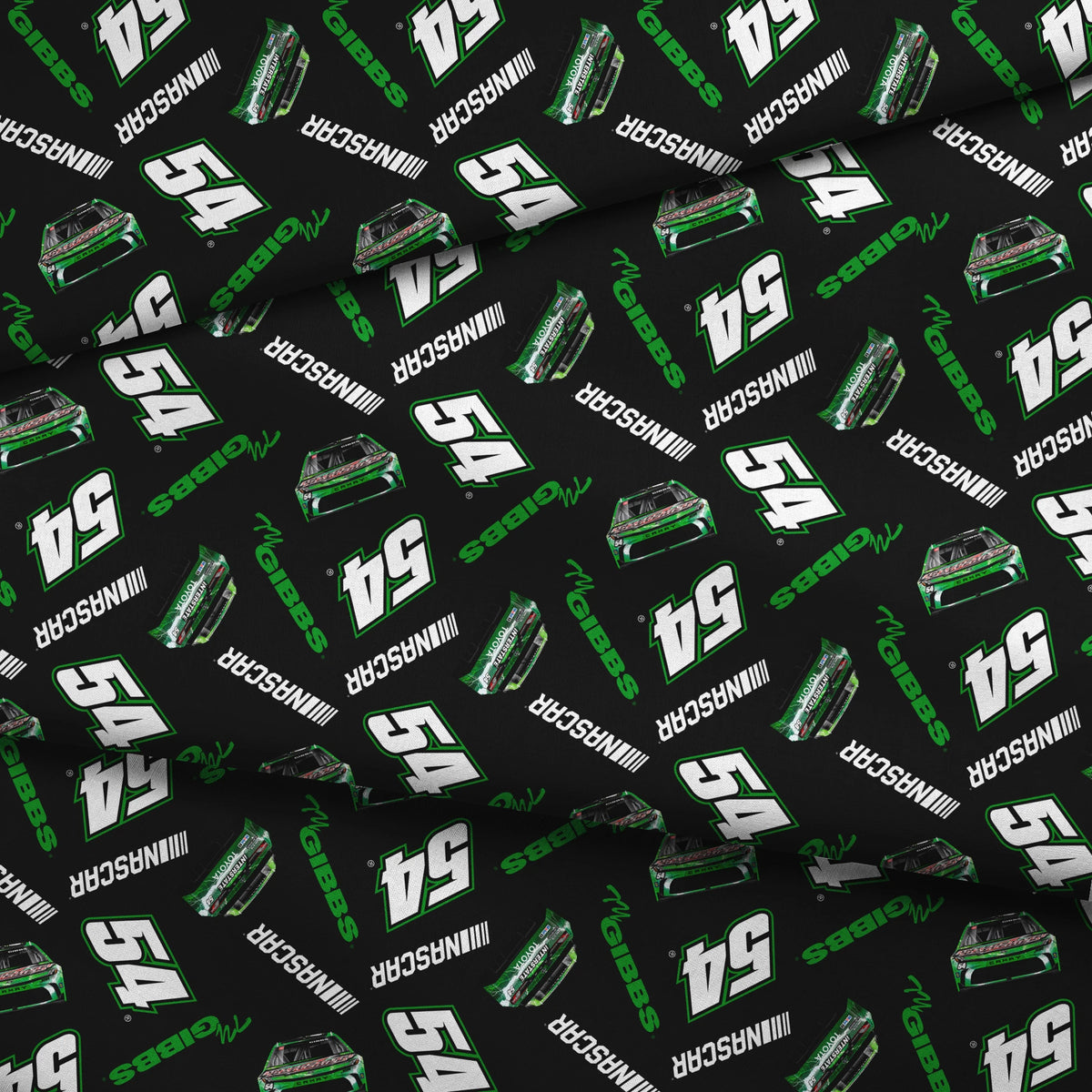 NASCAR® Ty Gibbs Toss on Black Fabric