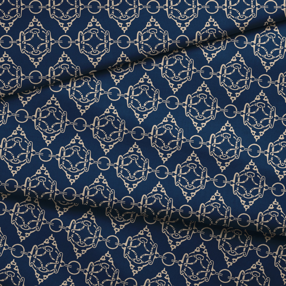 Trevi on Navy Fabric