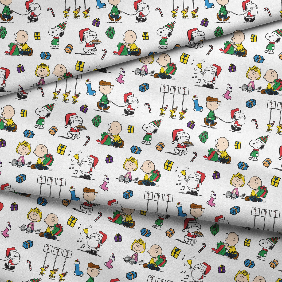 Peanuts Christmas Gift Giving Fabric