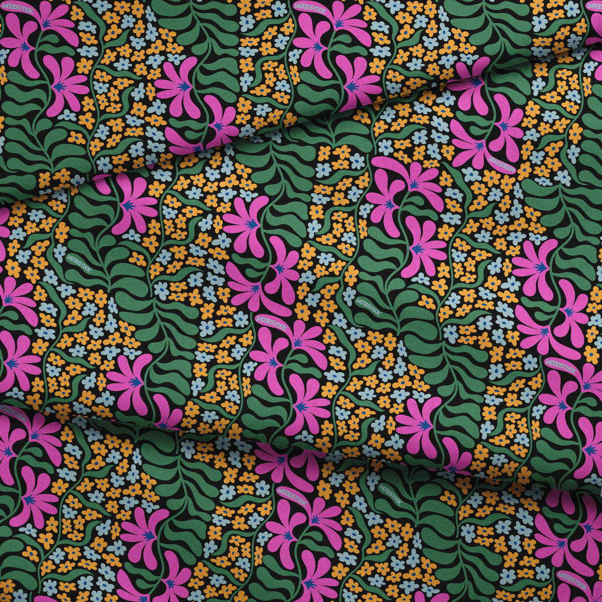 Woodstock Florals in Muted Pink & Green Fabric