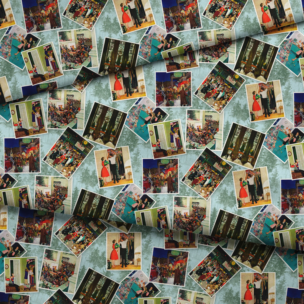 Saturday Evening Post  Holiday Memories Fabric