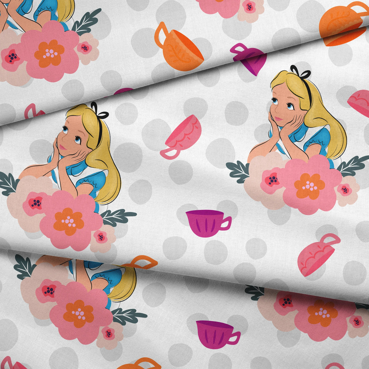 Disney Alice in Wonderland  Teacup Toss Fabric