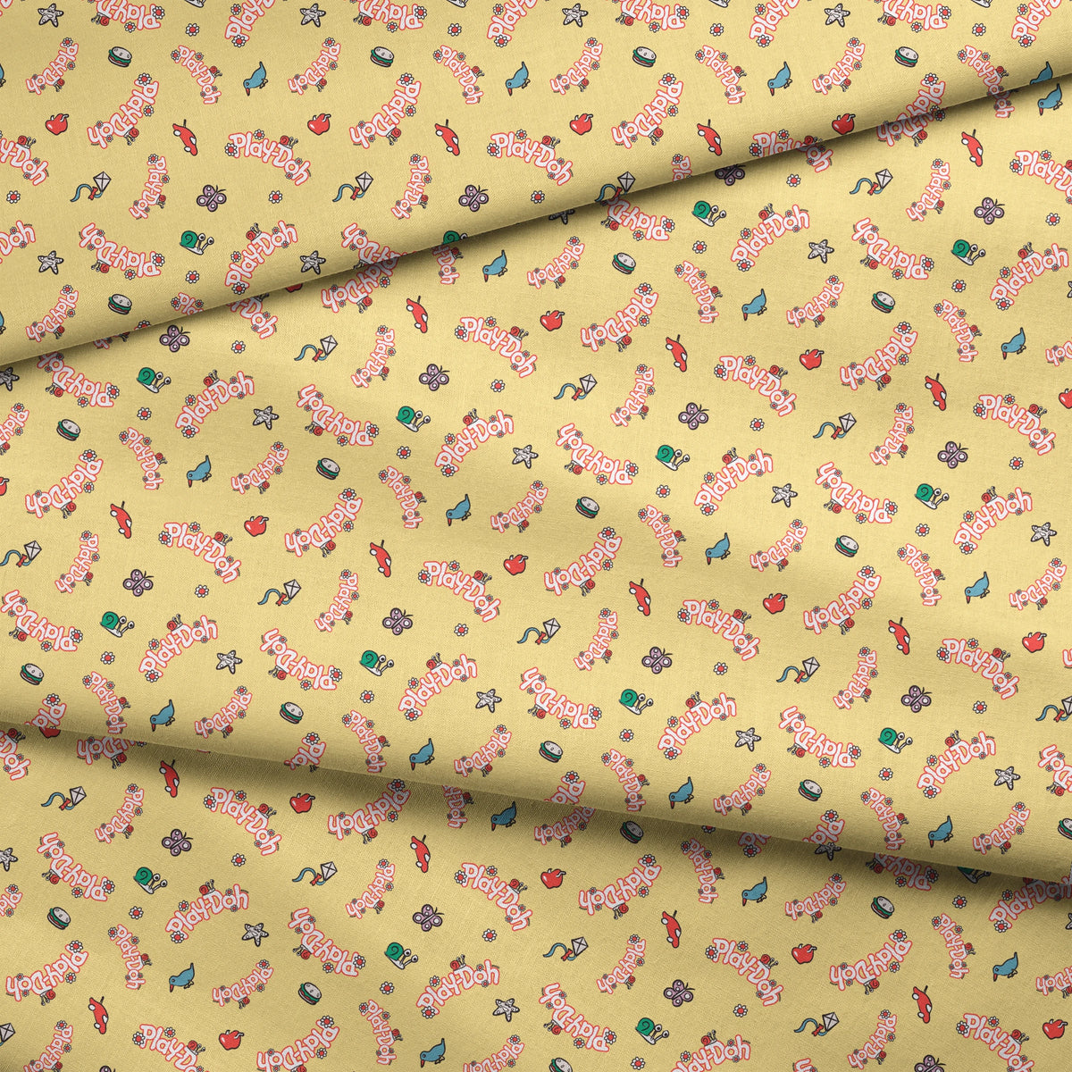 Hasbro Play-Doh Retro Daisy Logo Fabric