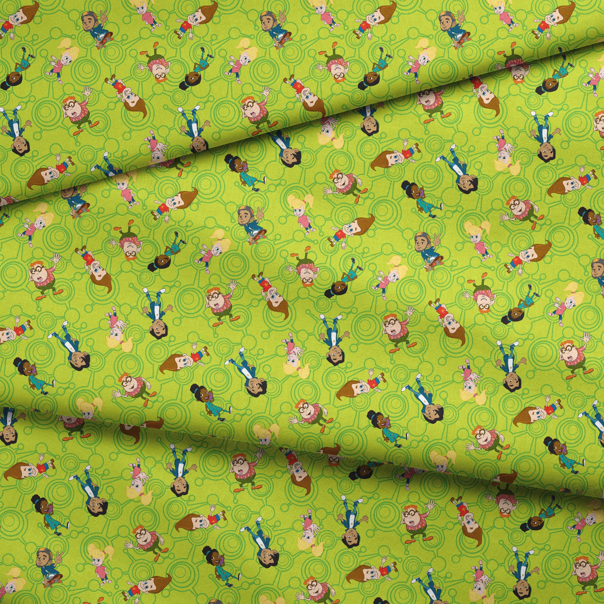 Paramount Jimmy Neutron Friendship Toss on Green Fabric
