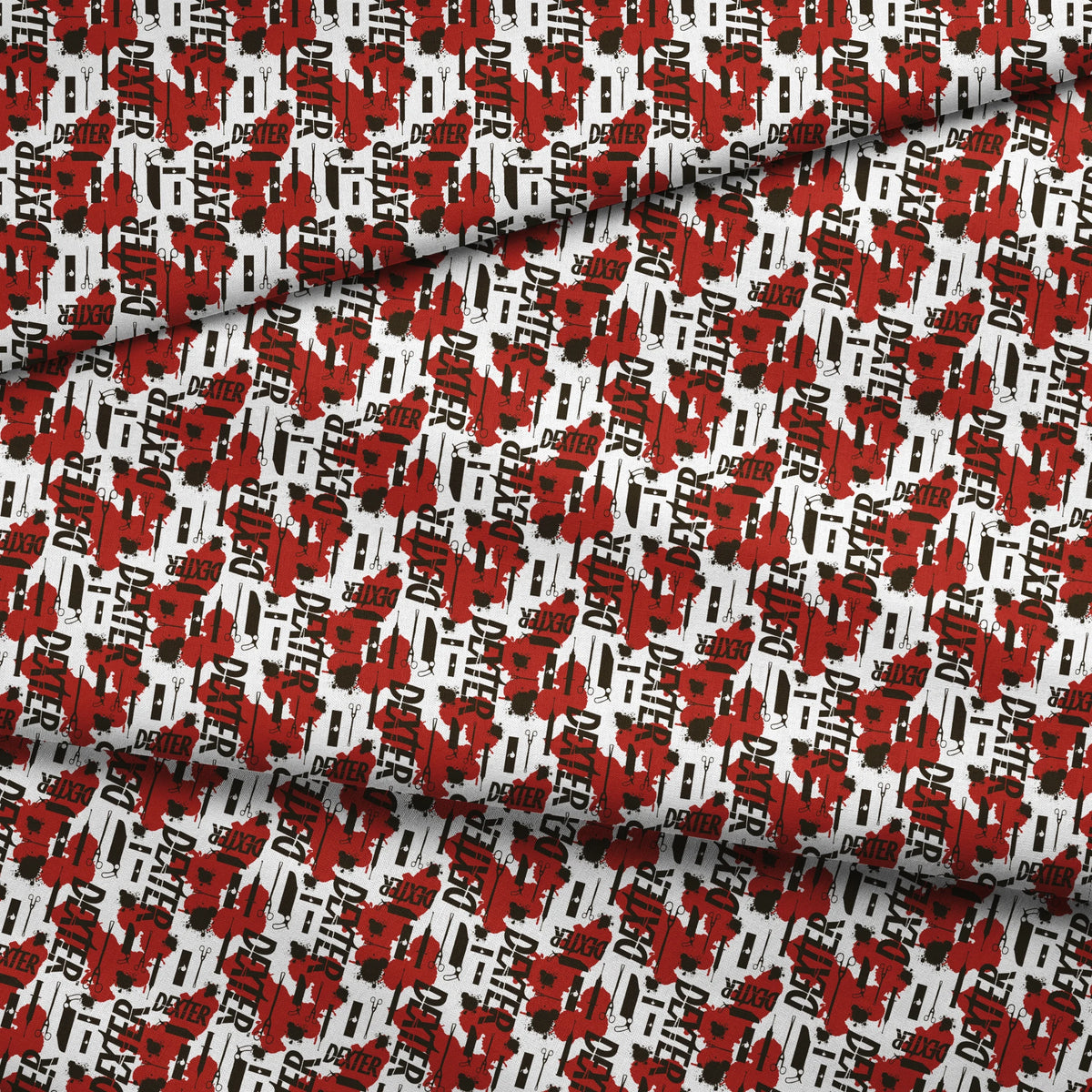 Showtime Dexter Killer Tools on Red Fabric